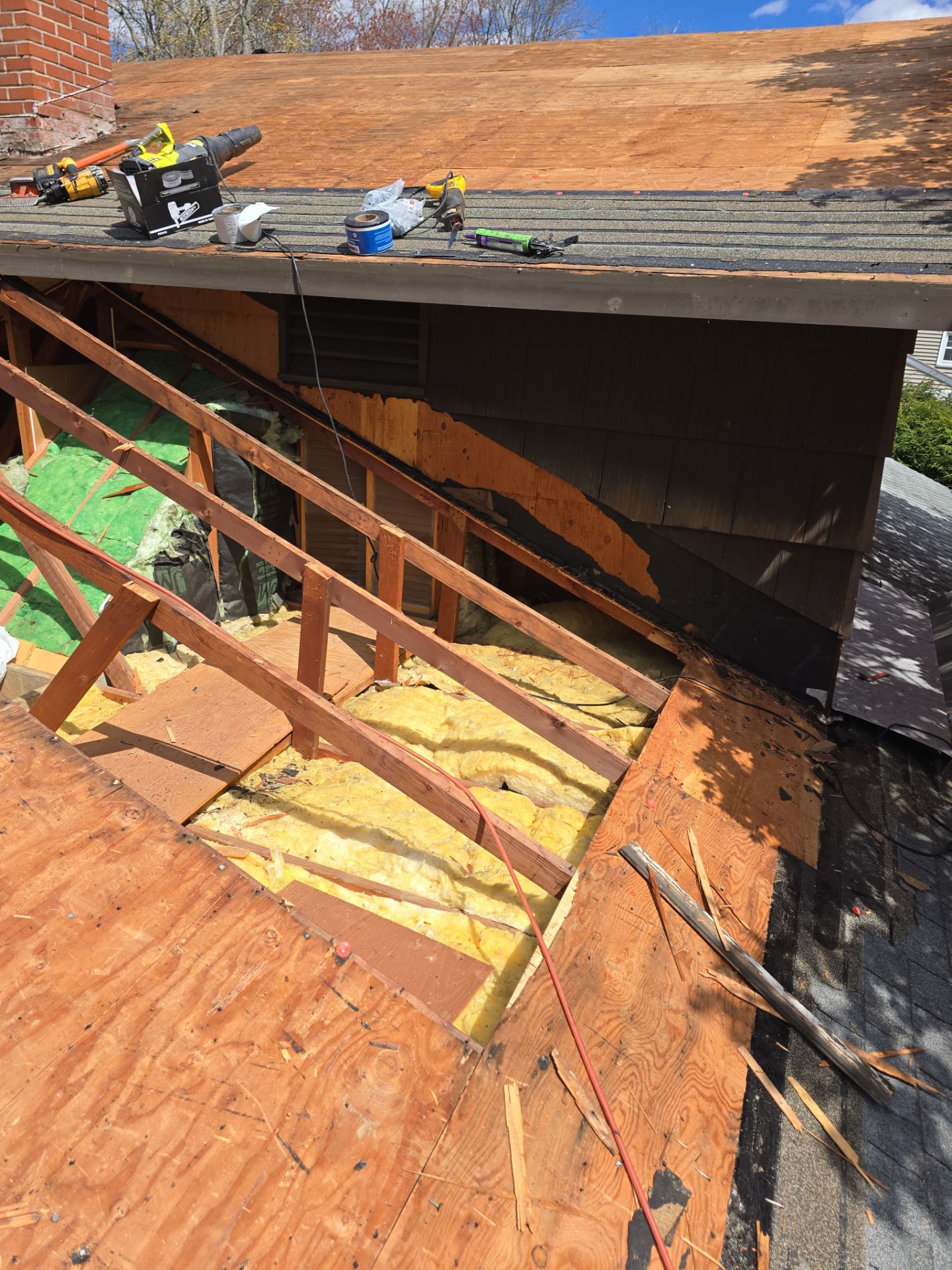 Residential Roof Replacement and Plywood Sheathing Repair in Torrington by A Plus Exterior