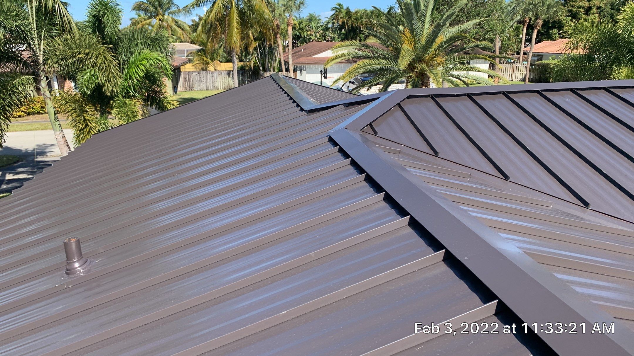 Residential Roofing Installation using 1" Nail strip metal roof by BLUES BROTHERS CONSTRUCTION CORP
