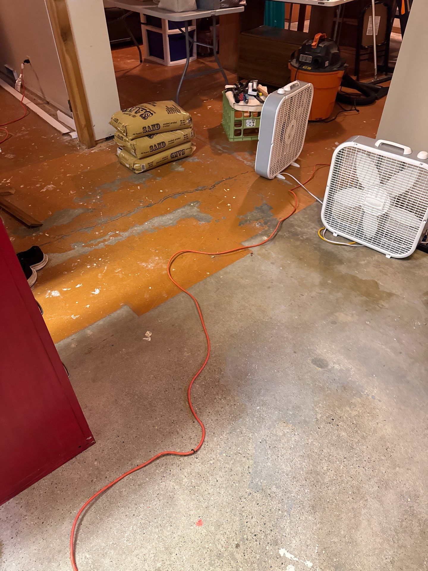 Basement Epoxy Flake Floor Installation and Surface Repair in Montague by Gordon Painting