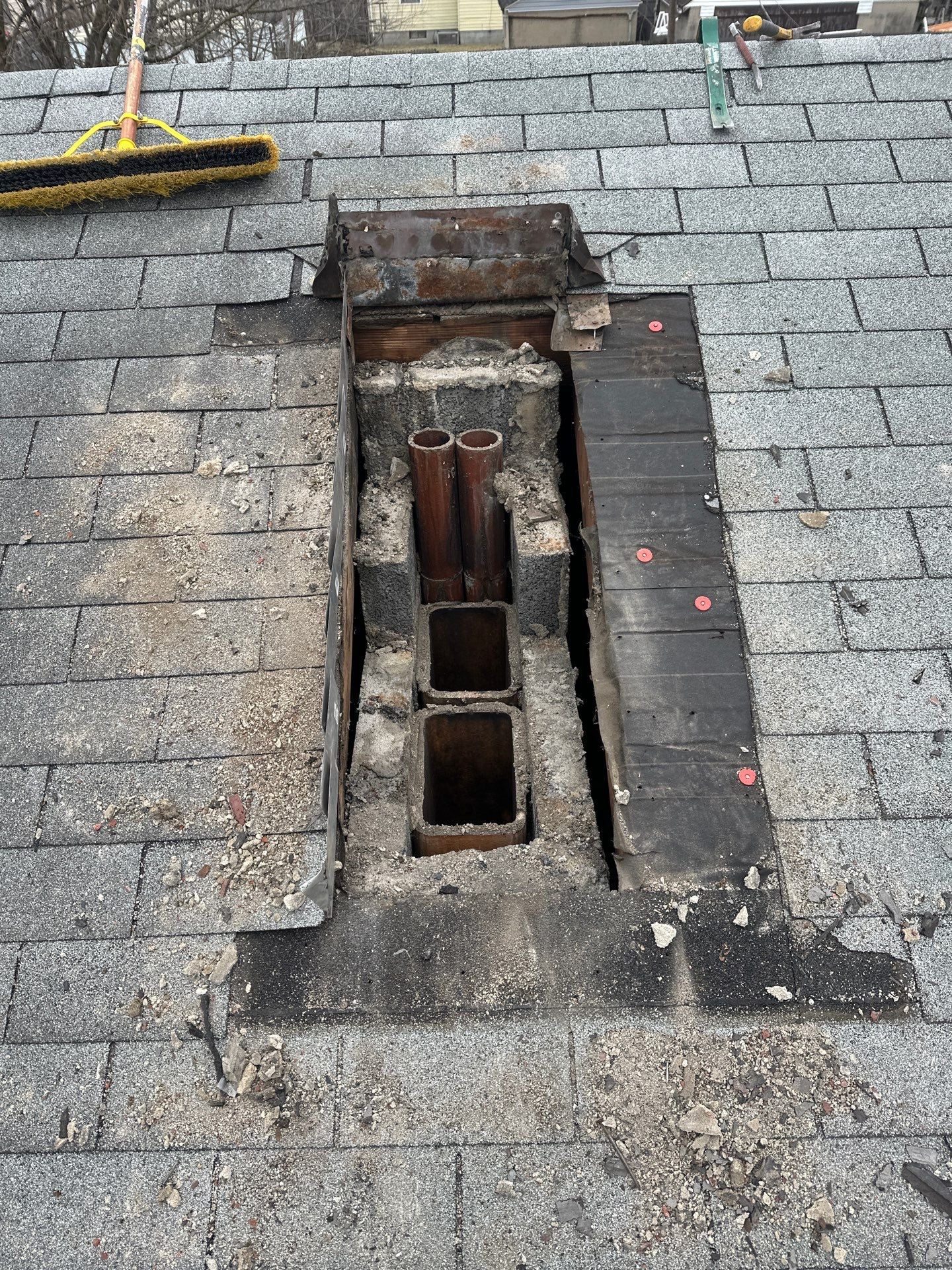 Chimney Removal by Nitro Roofing and Construction