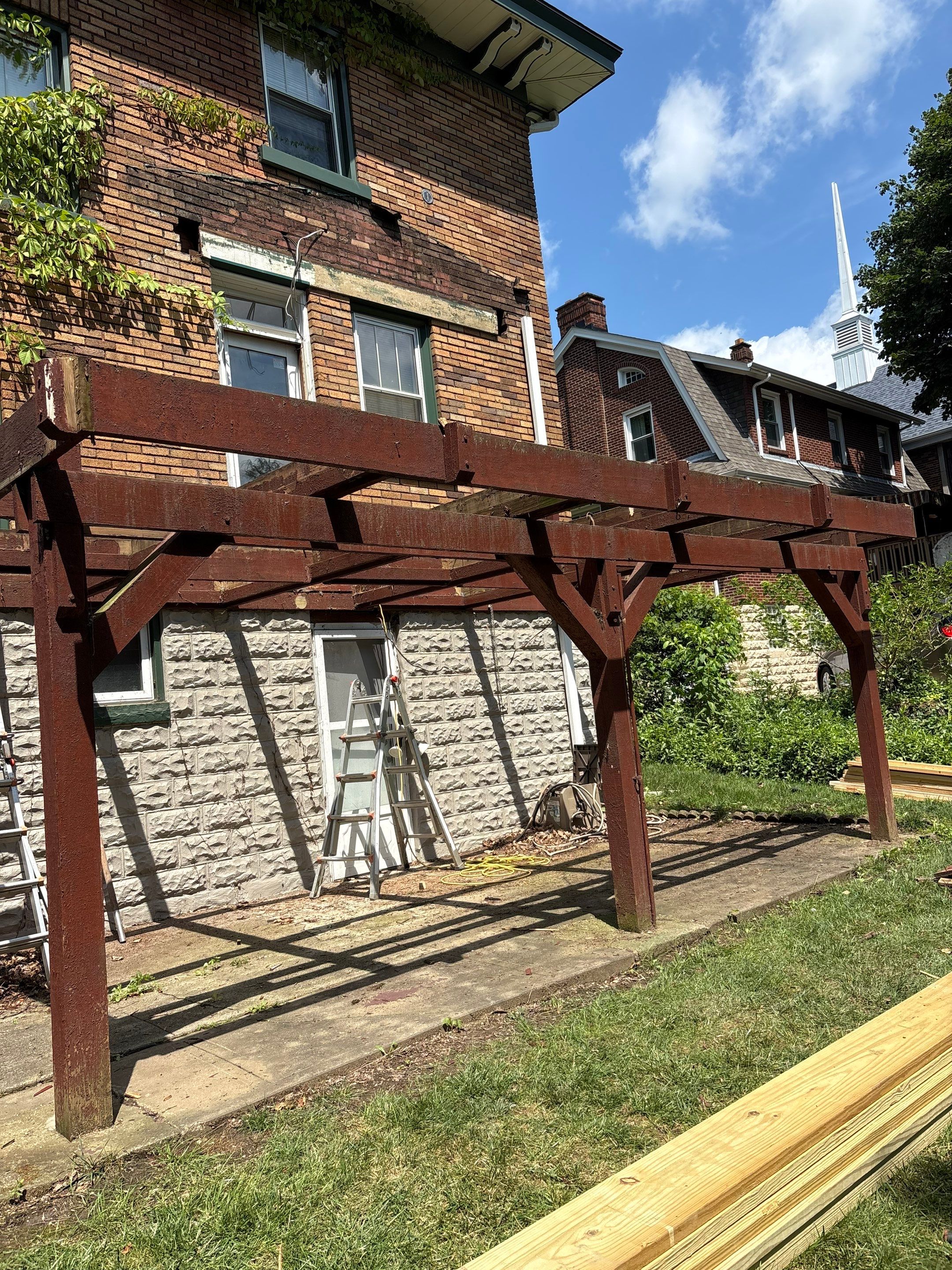 Deck and Roof build  by Cousins Roofing Siding & Decks