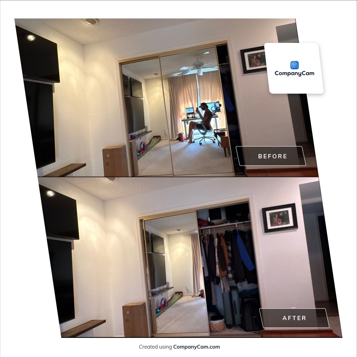 Multi-Monitor Workspace and Media Wall Installation in Phoenix by CompanyCam Sales Demo