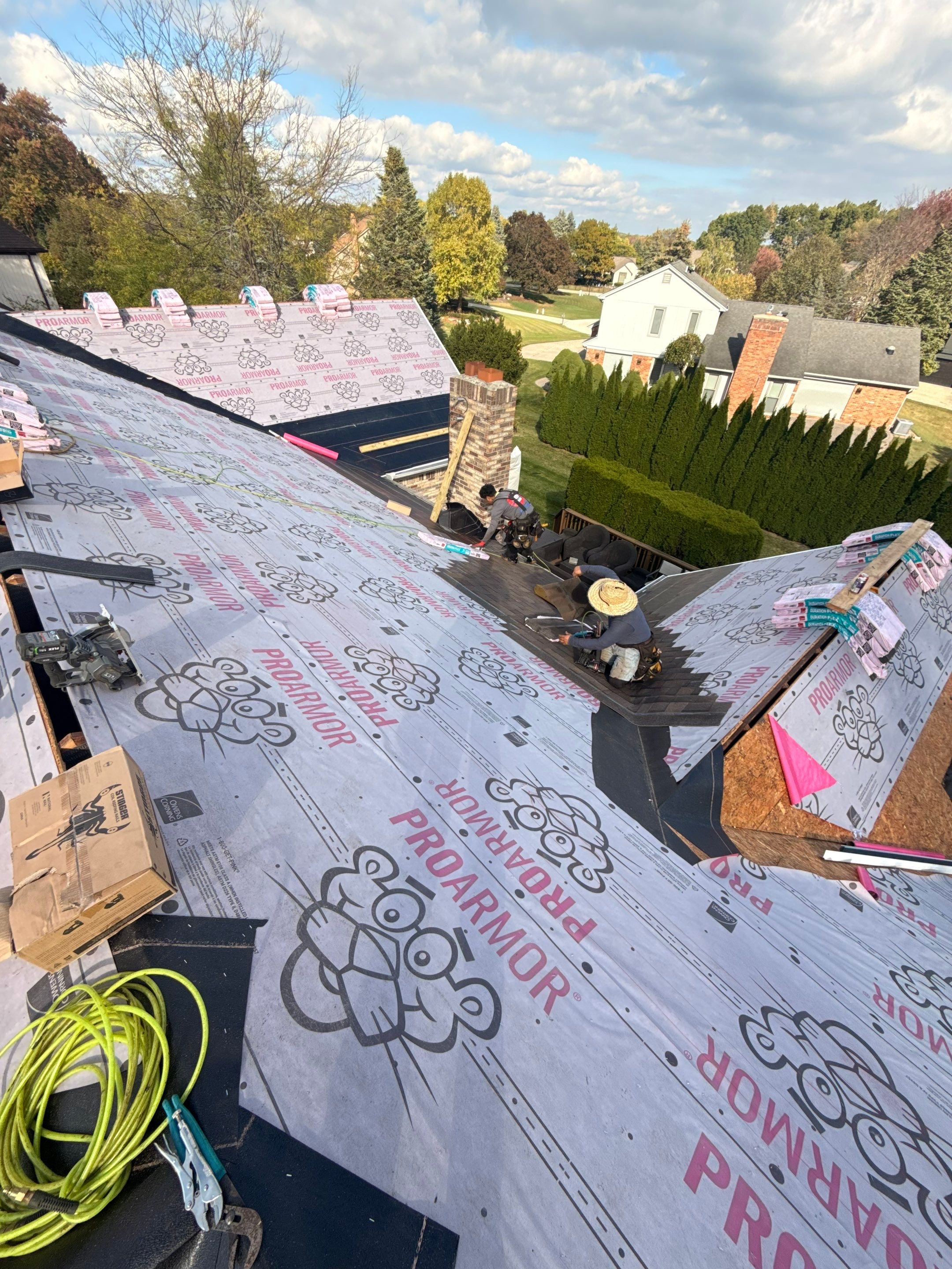 Roof Replacement using Owens Corning Teak by 180 Contractors