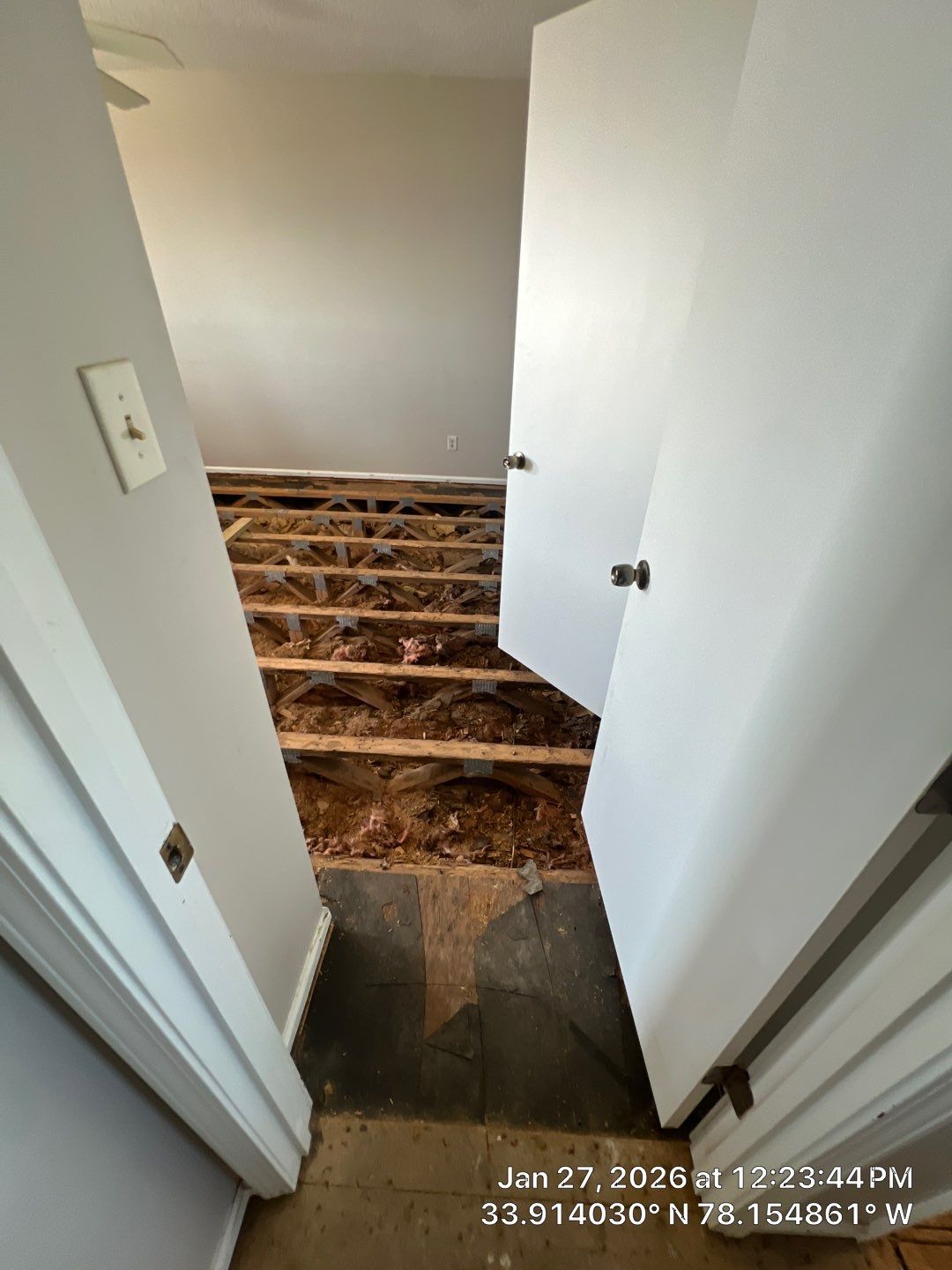 Caving Floors - LVP Structural Floor Repair in Oak Island, NC by Licensed General Contractor by RGR Construction and Roofing, LLC