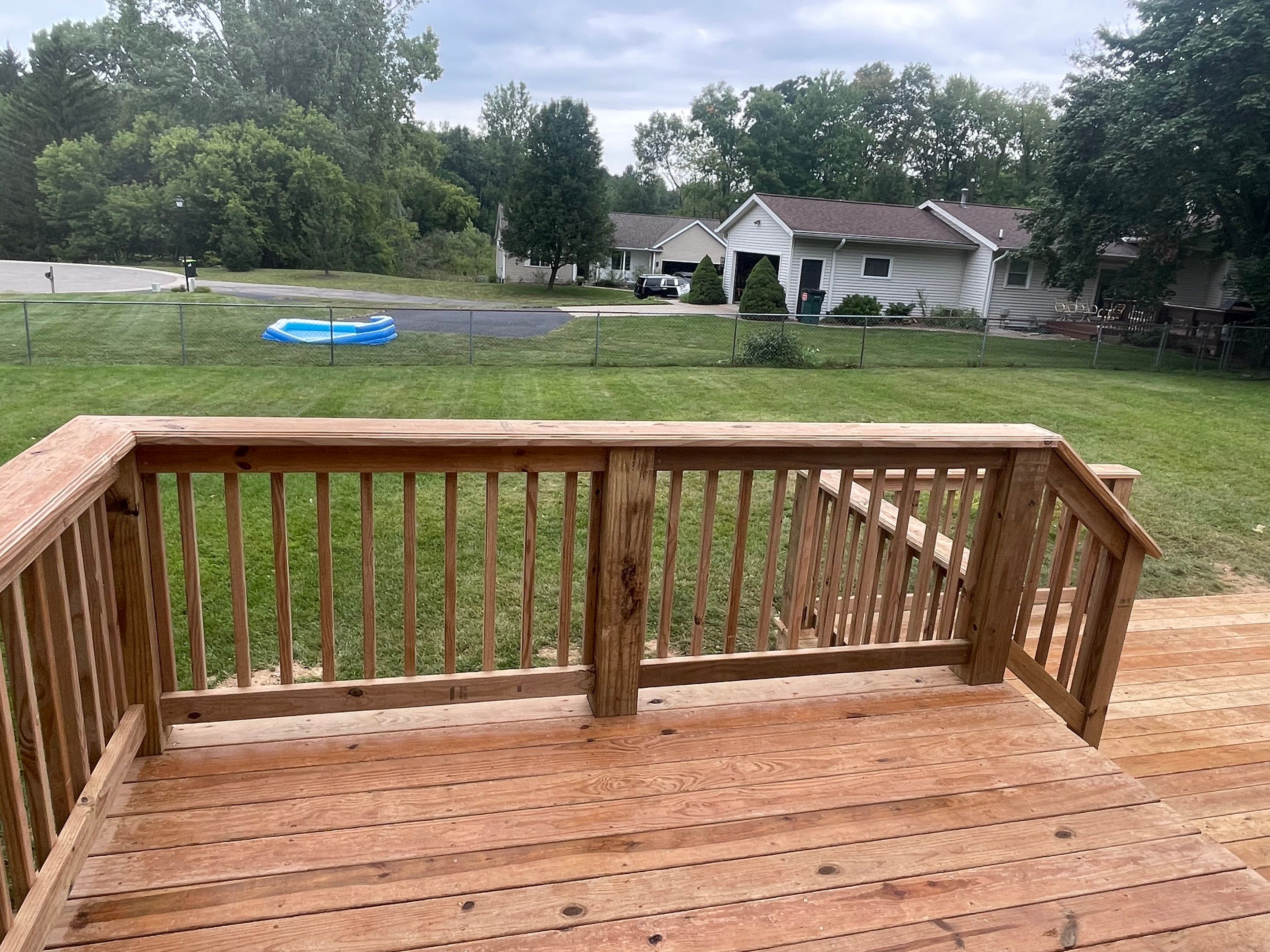 Deck Installation using Treated Lumber by Avalon Roofing and Exteriors