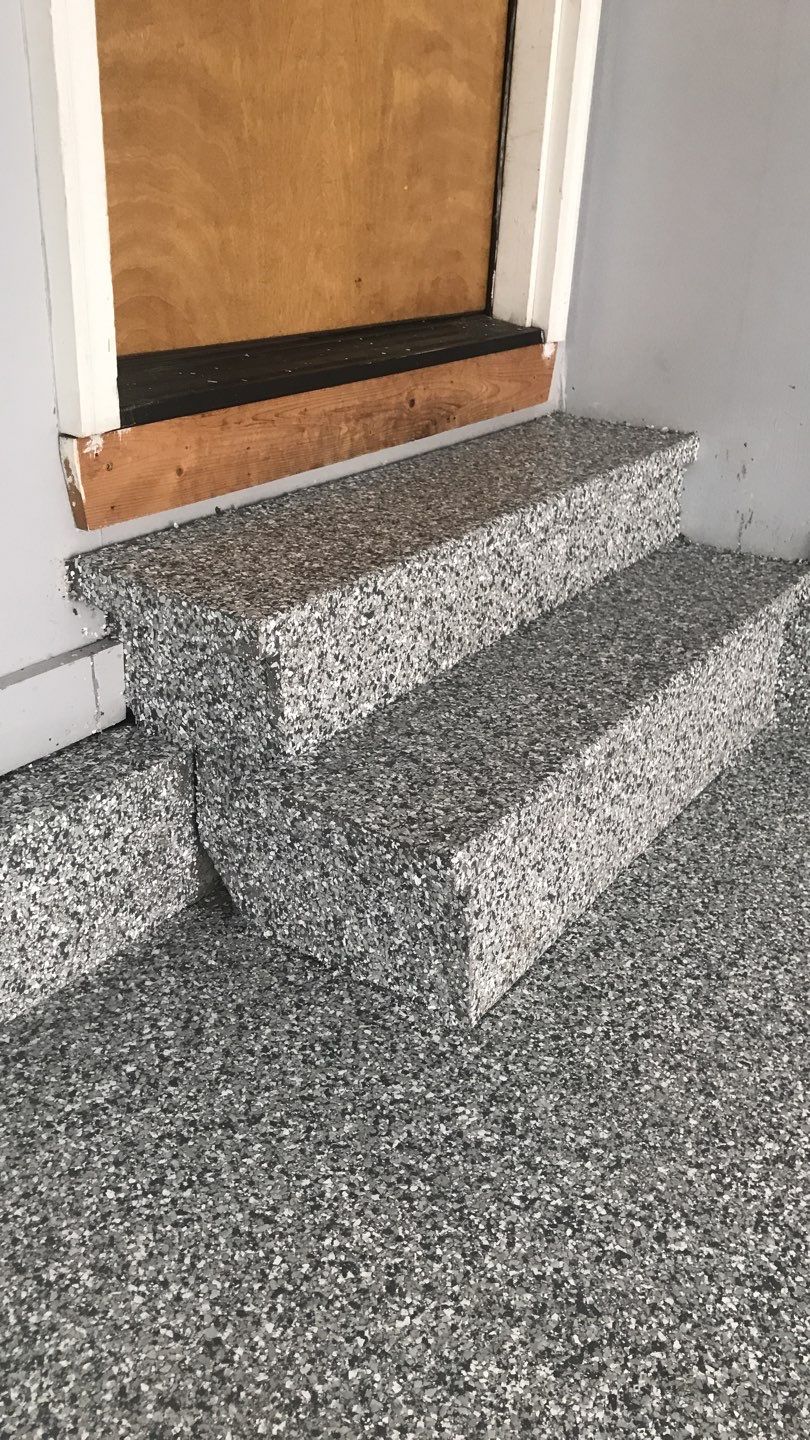 Garage using Slate Stone by Select Painting, Coatings & Garage Cabinets