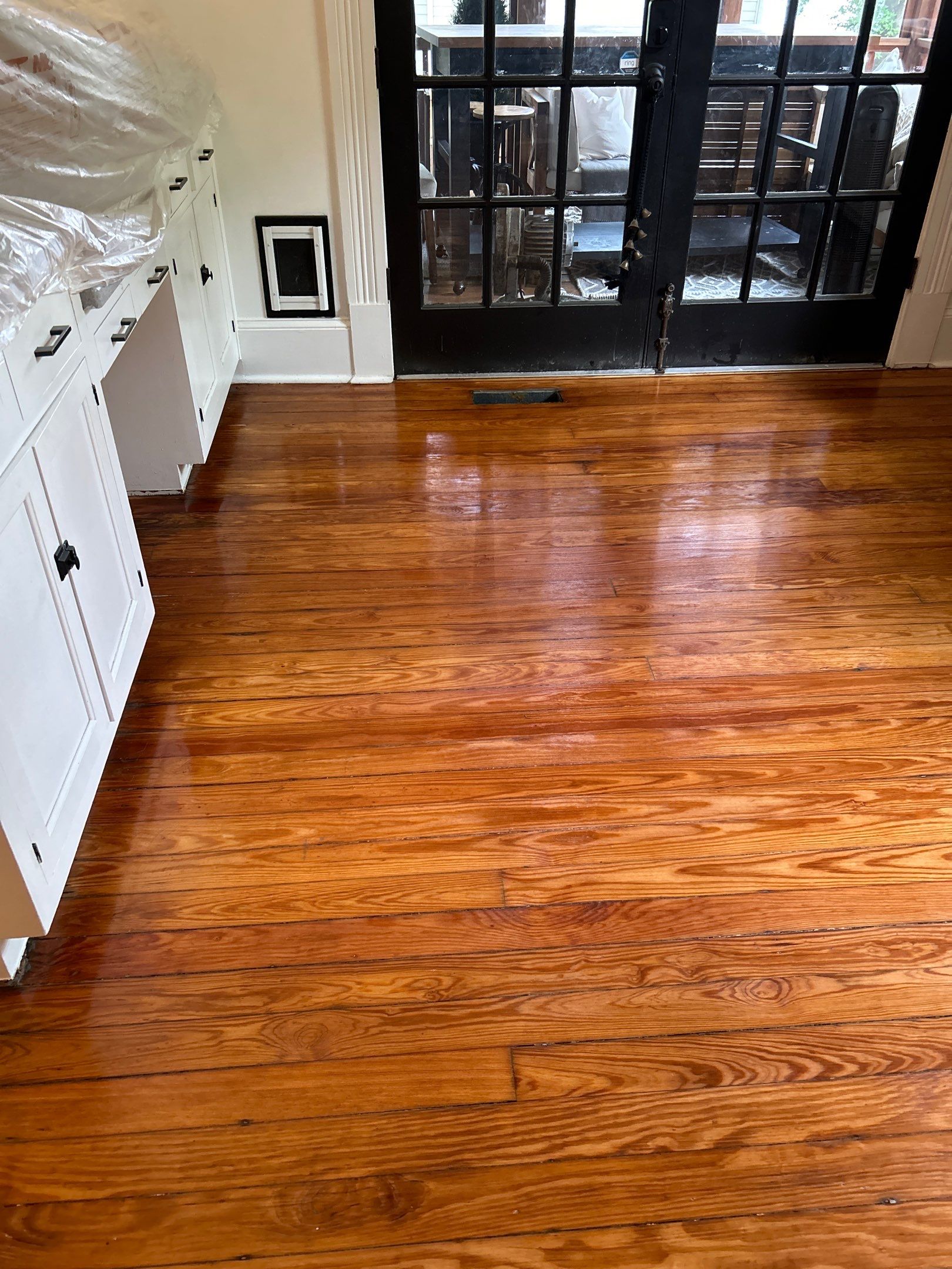 We restored this painted heart pine! by Footprints Floors of East Atlanta