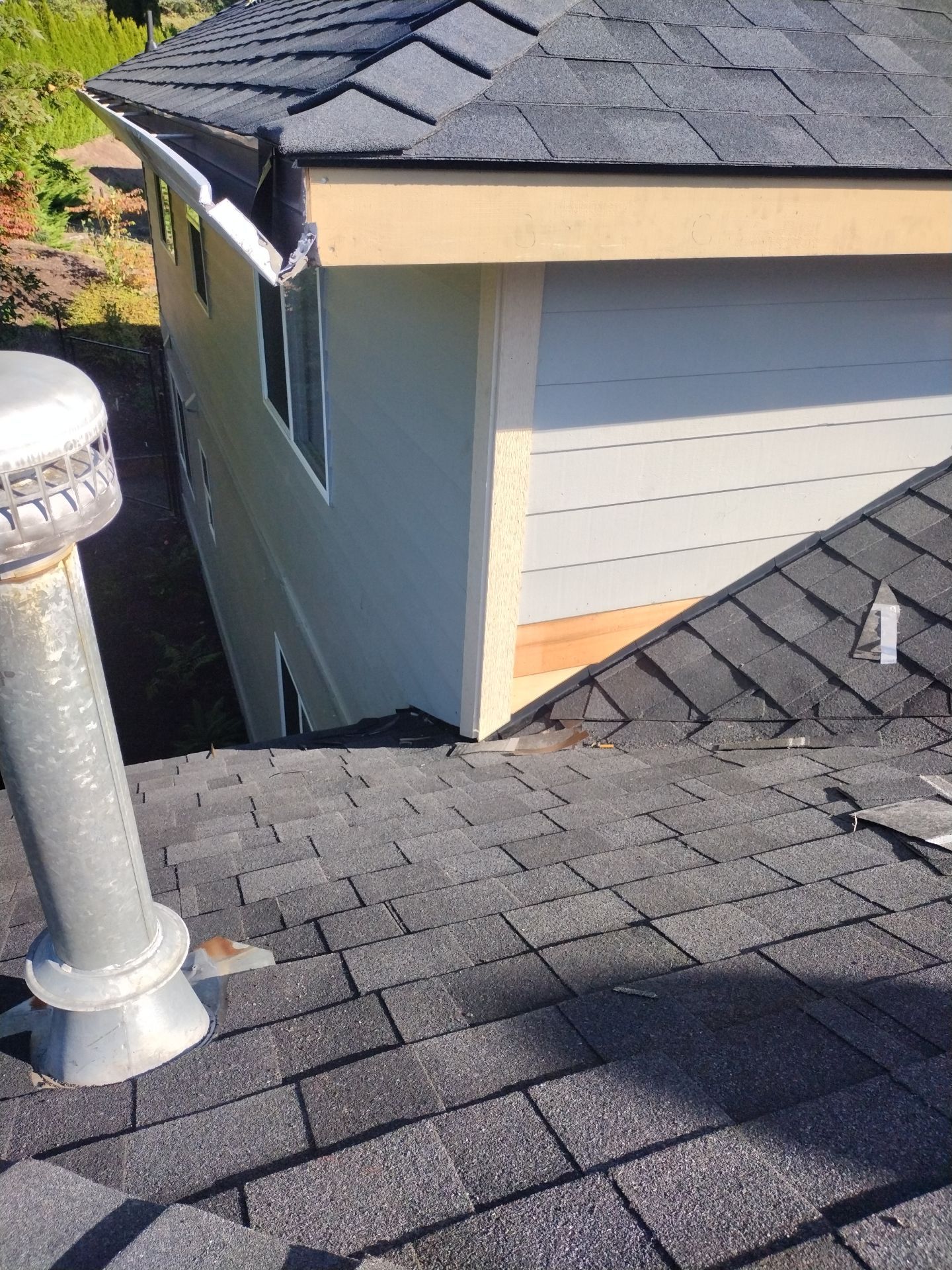 Residential Roofing Installation using IKO Dynasty (Color: Granite Black) by Orezona Building & Roofing Company, Inc.