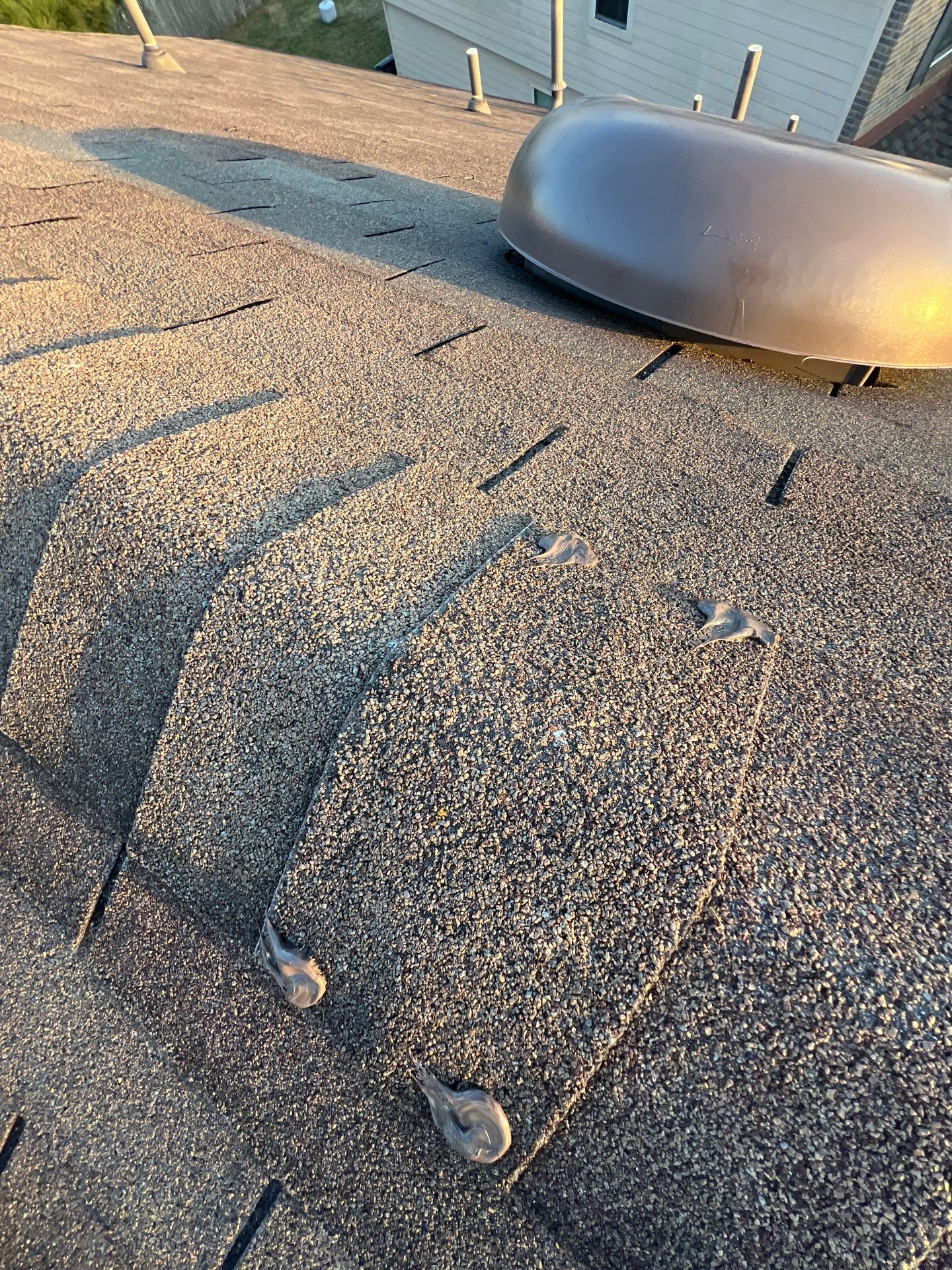 Hail Damage using Owen's Corning Duration (Lifetime) Shingles by Roof Repair Company