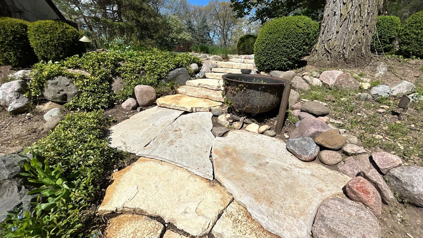 natural stone using Algaecide, soft wash soap by Northern Power Washing LLC.