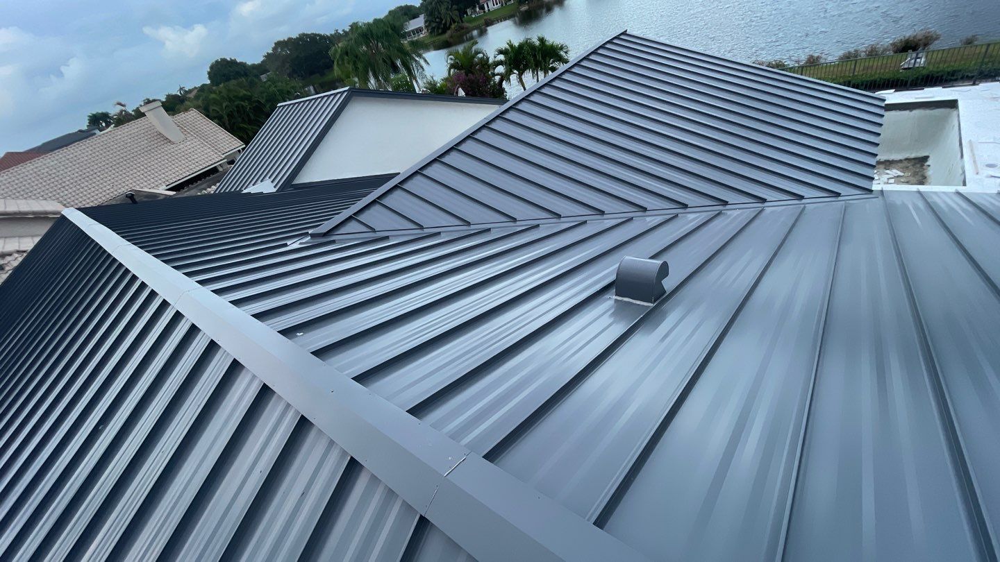 Residential Standing Seam Metal Roof Installation in Boca Raton by AJF ROOFING INC