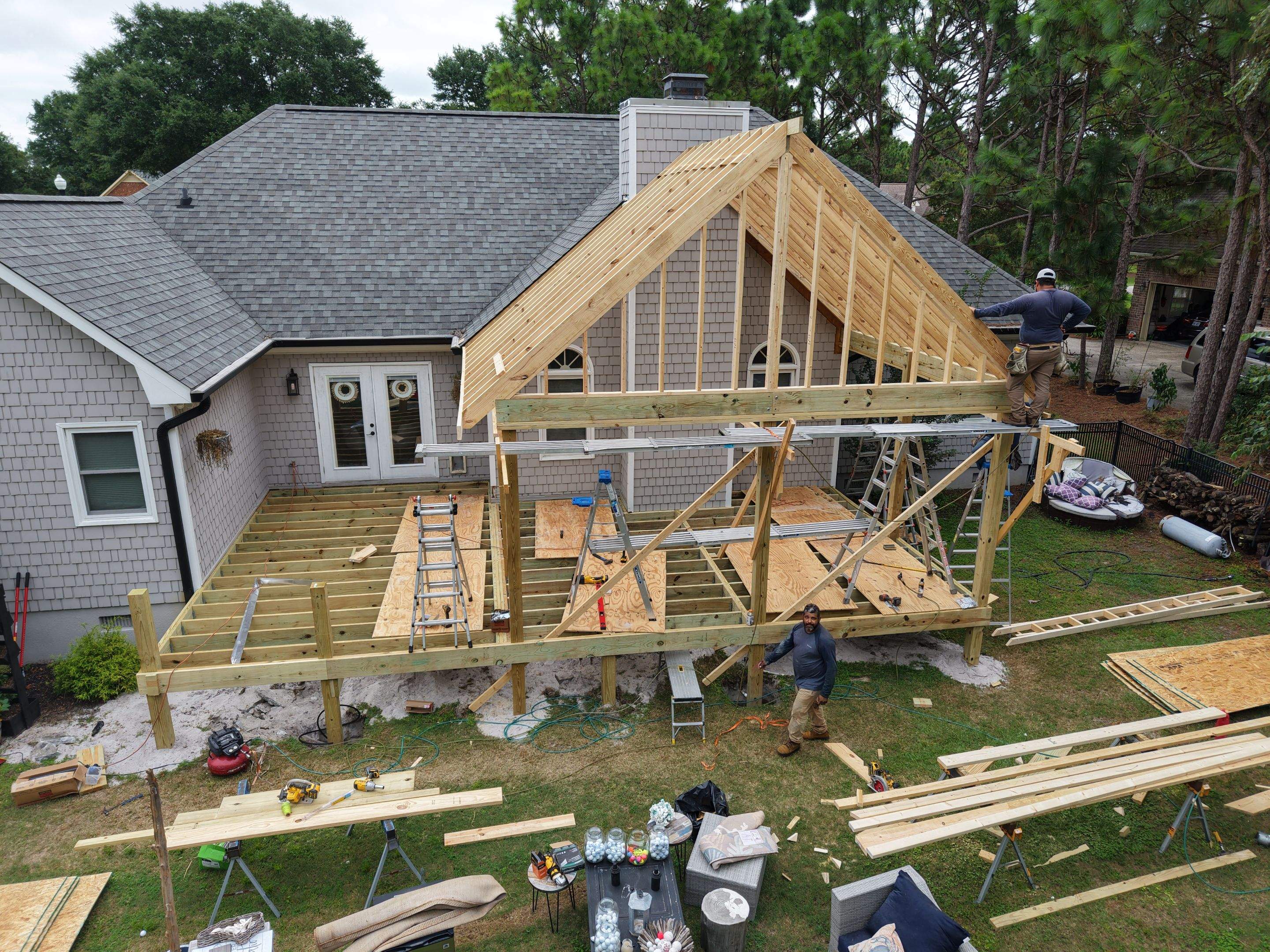 Back Porch Addition in Beau Rivage  by RGR Construction and Roofing, LLC