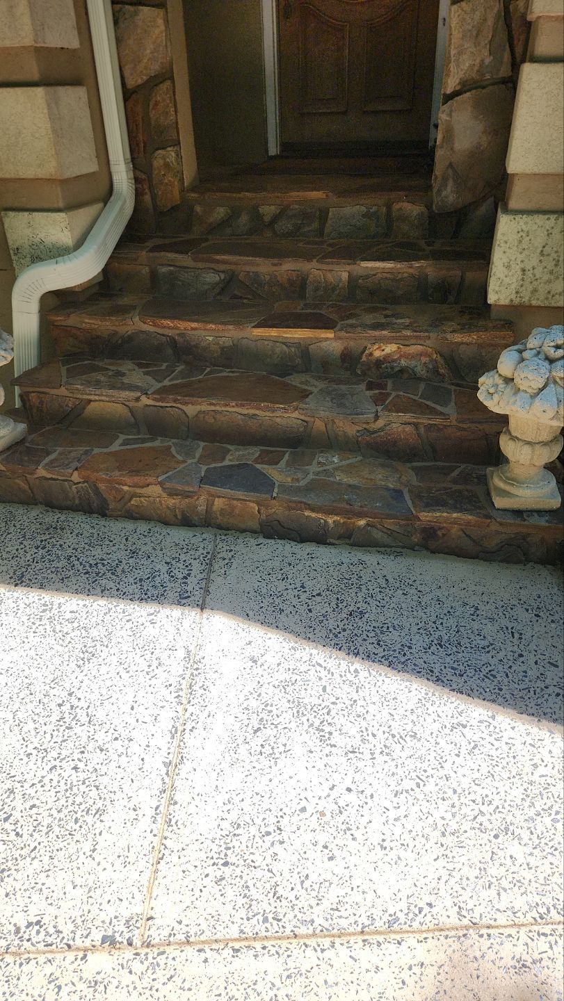 Driveway Clean using cleaner by G&H Home Tech Pros LLC