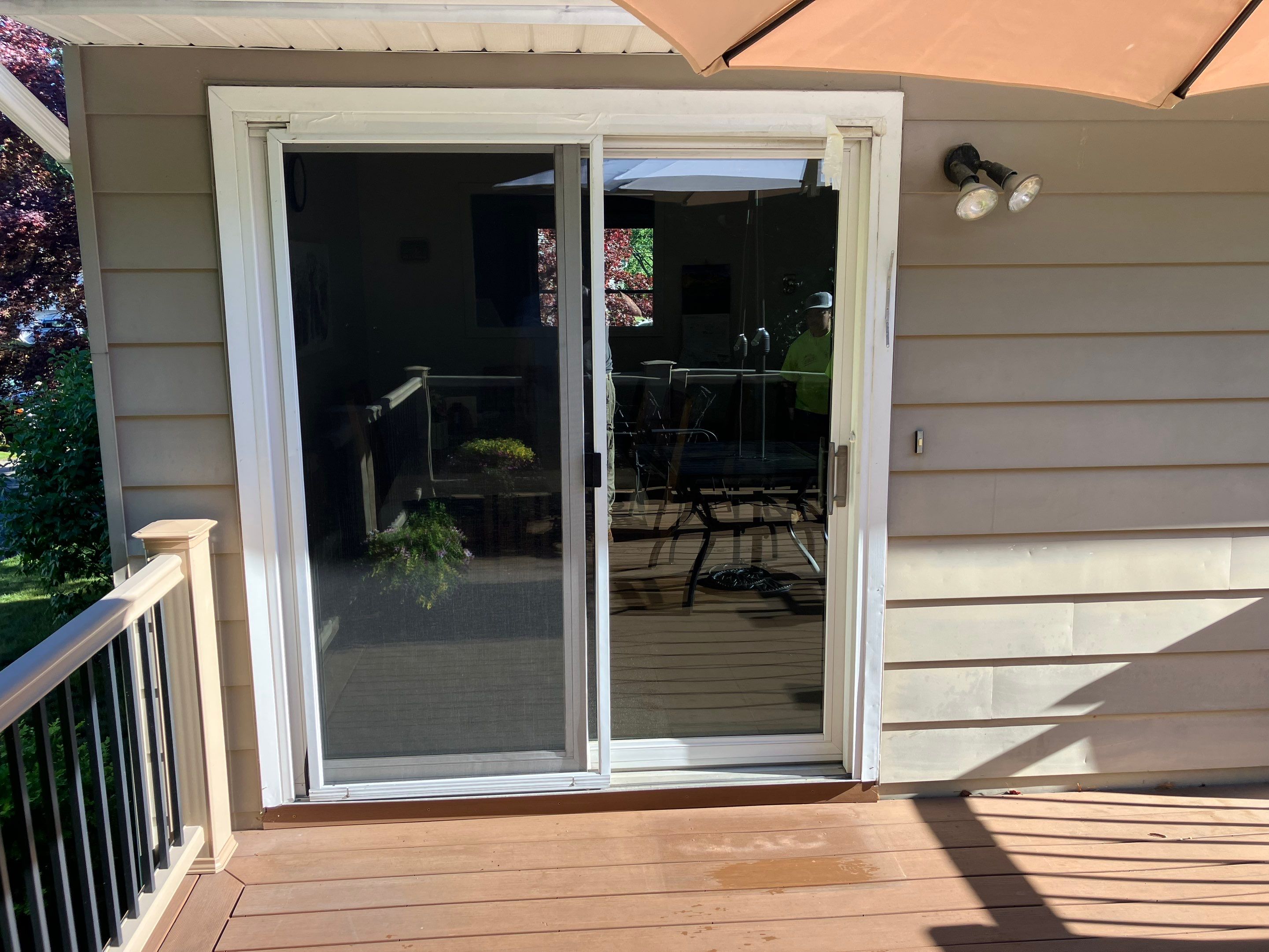 : Entry Door and Patio Door Installation Using ProVia Entry Door and Infinity by Marvin Sliding Patio Door by DiGiorgi Roofing and Siding Inc