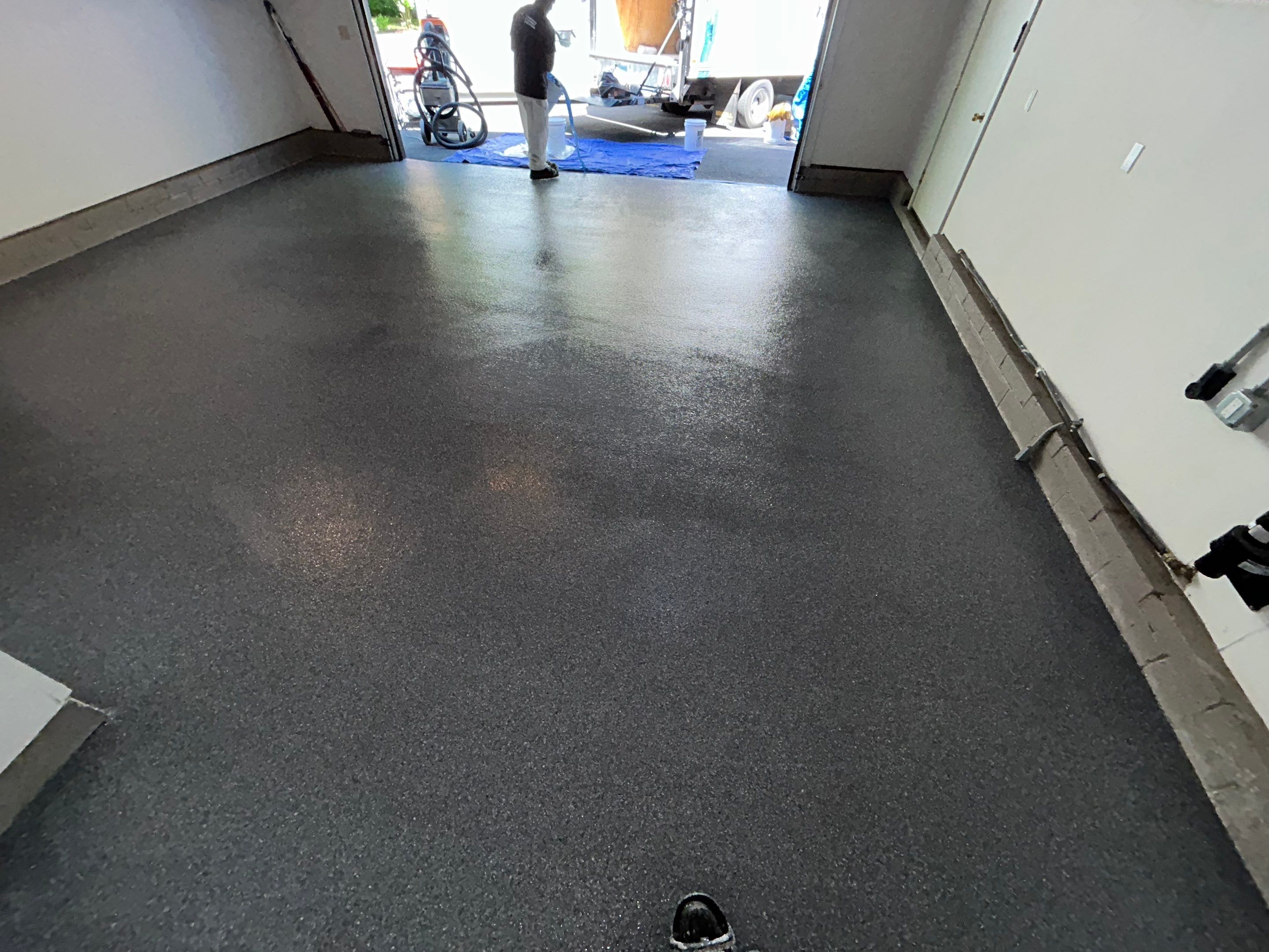 Concrete Floor Coating using Concrete Floor Coating Color: Basalt by DiGiorgi Roofing and Siding Inc