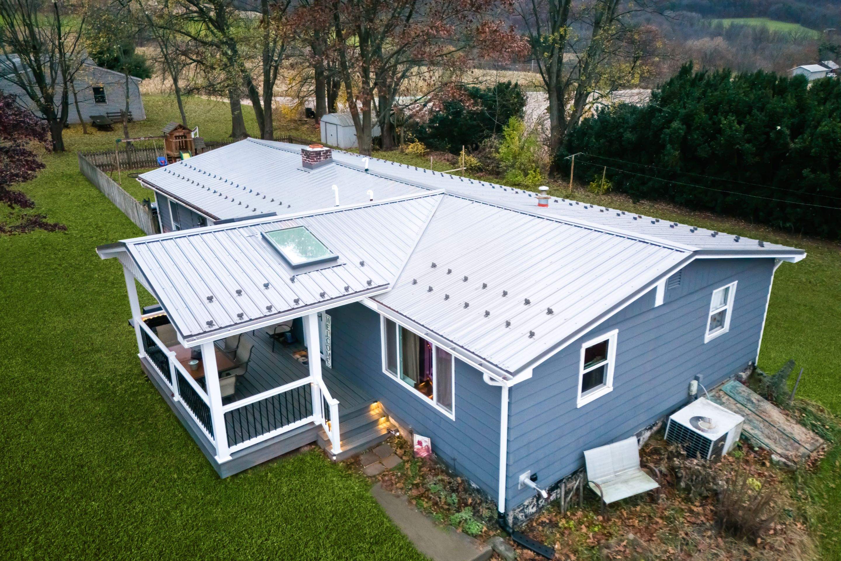 Metal roof-charcoal by Esh Builders