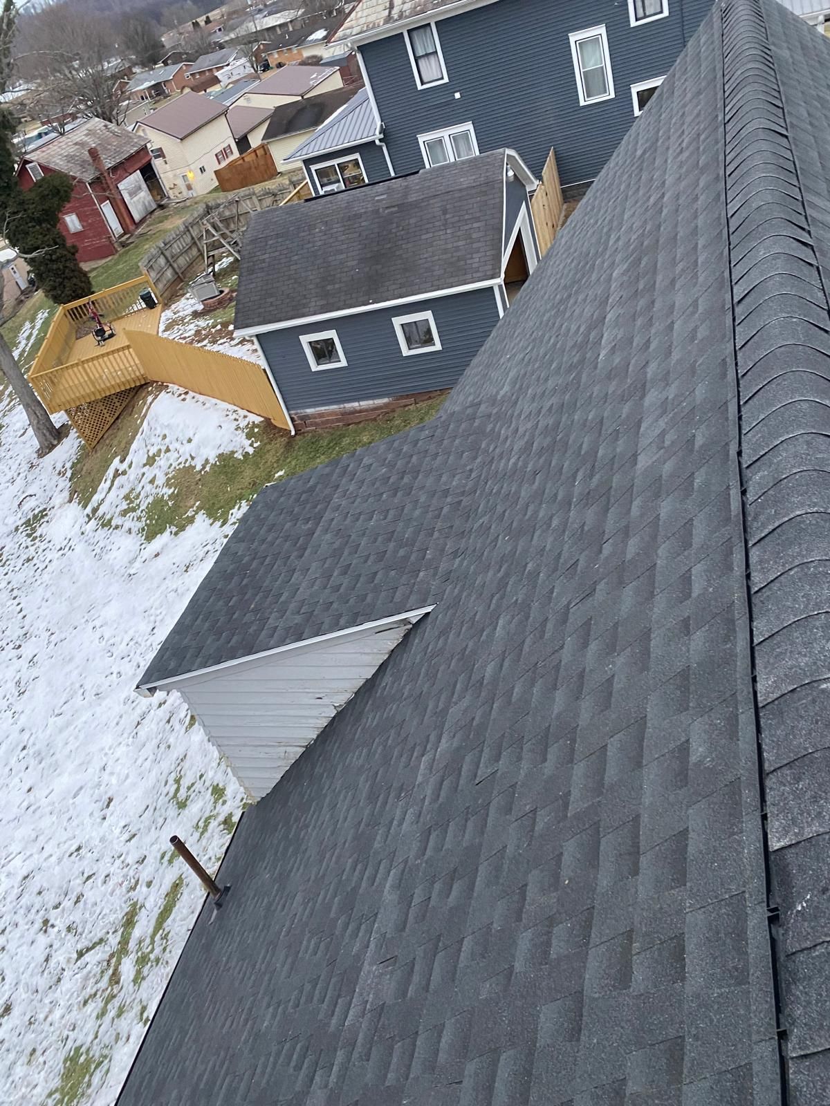 Residential Roofing Installation using GAF Timberline HDZ Charcoal by Rainstoppers Roofing