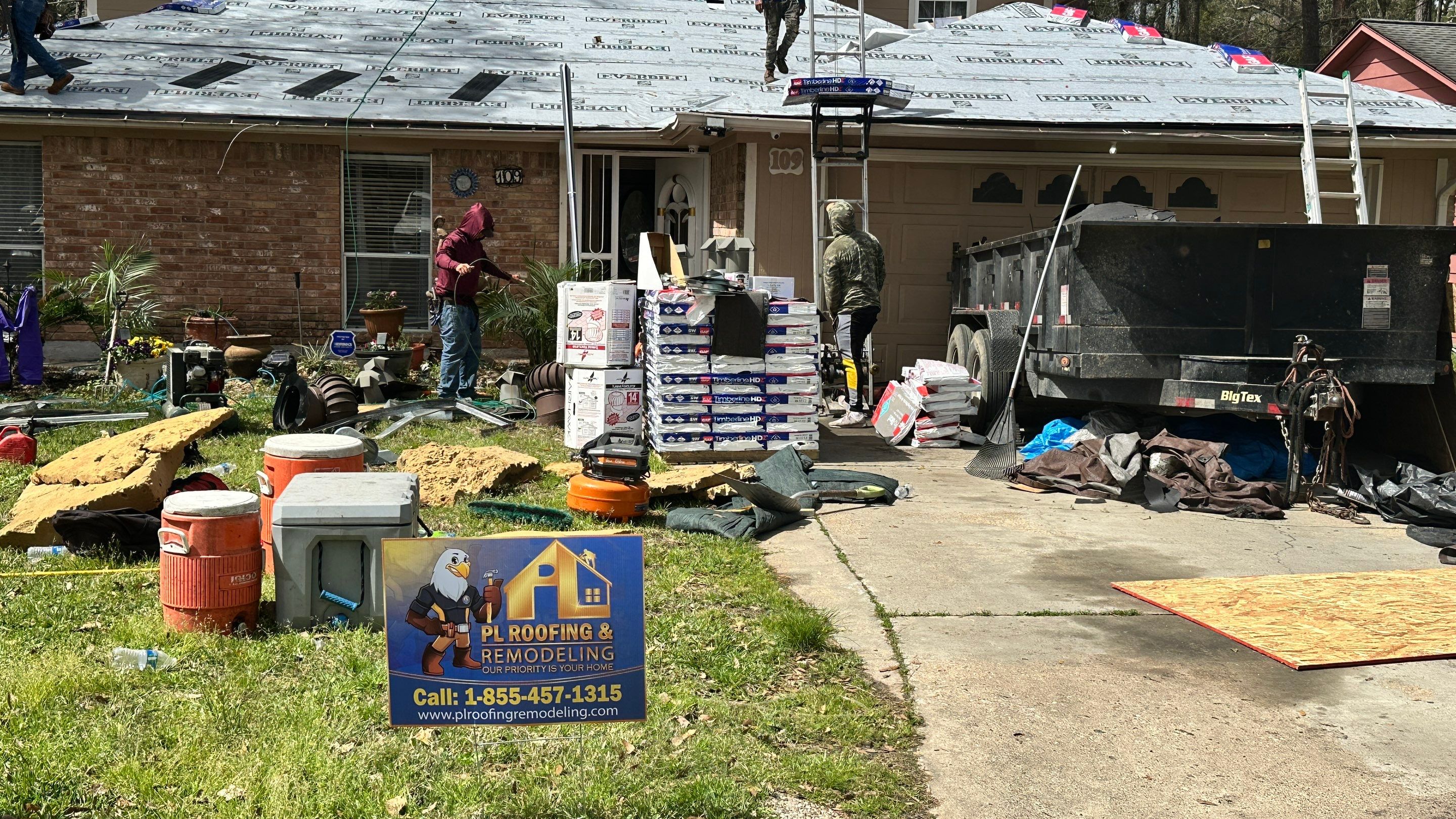 GAF Timberline HD Roof Replacement — Conroe, TX by PL Roofing & SB Roofing, LLC.