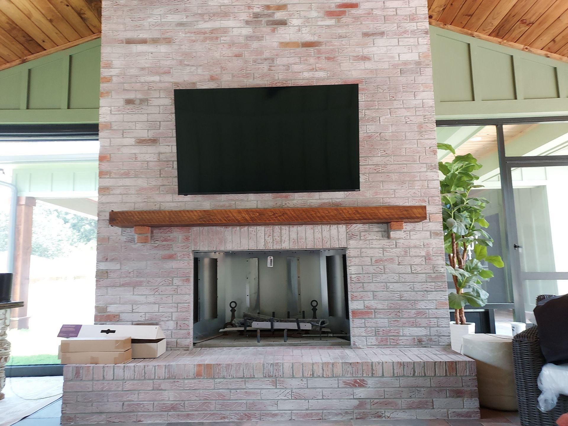 Fireplace TV Mounting Projects by Hangman Mounting & Installation 