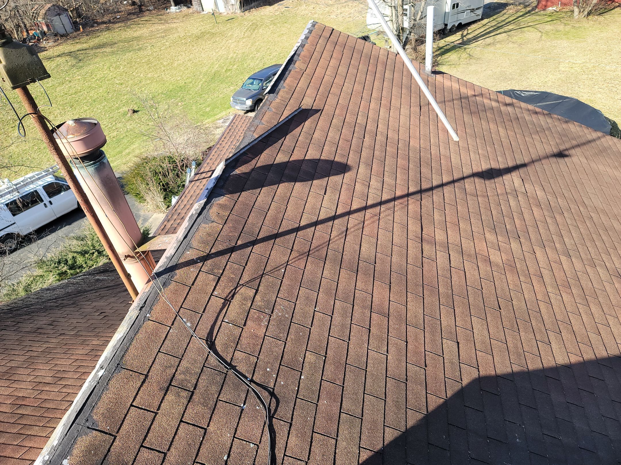 Atlas Pinnacle, Color, Burnt Hickory, Drip Edge, Color, Royal Brown by Eagle Eye Roofing