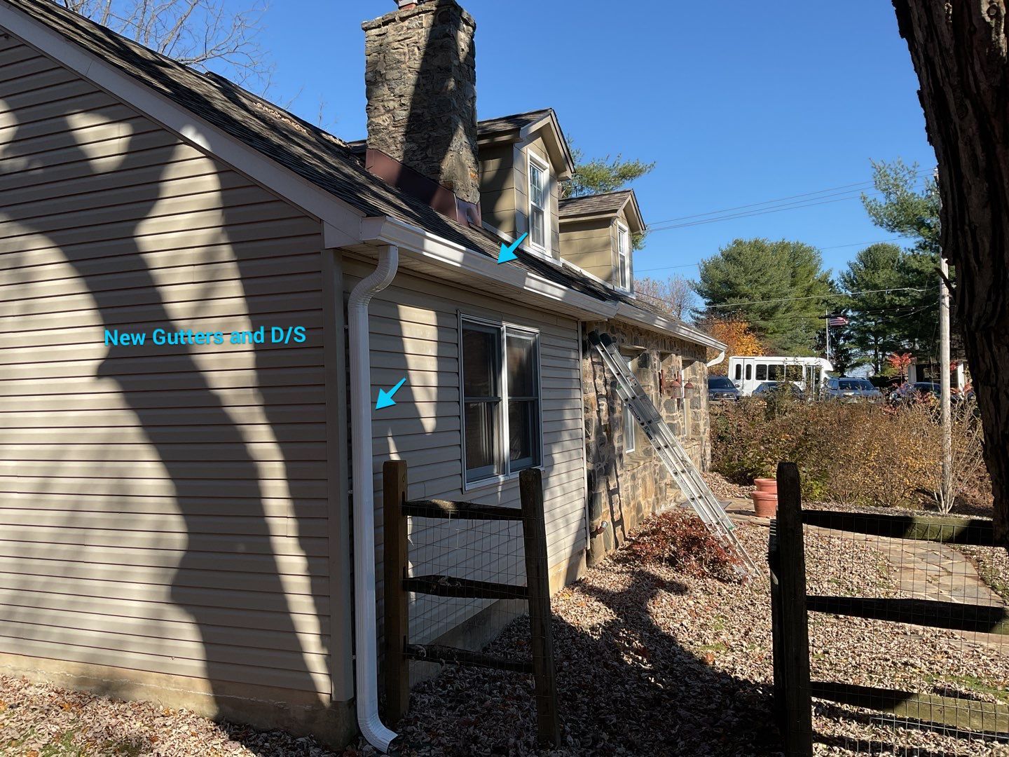 Gutter Installation using 6" Gutters & 3/4 " Downspouts by Alpha Design Services