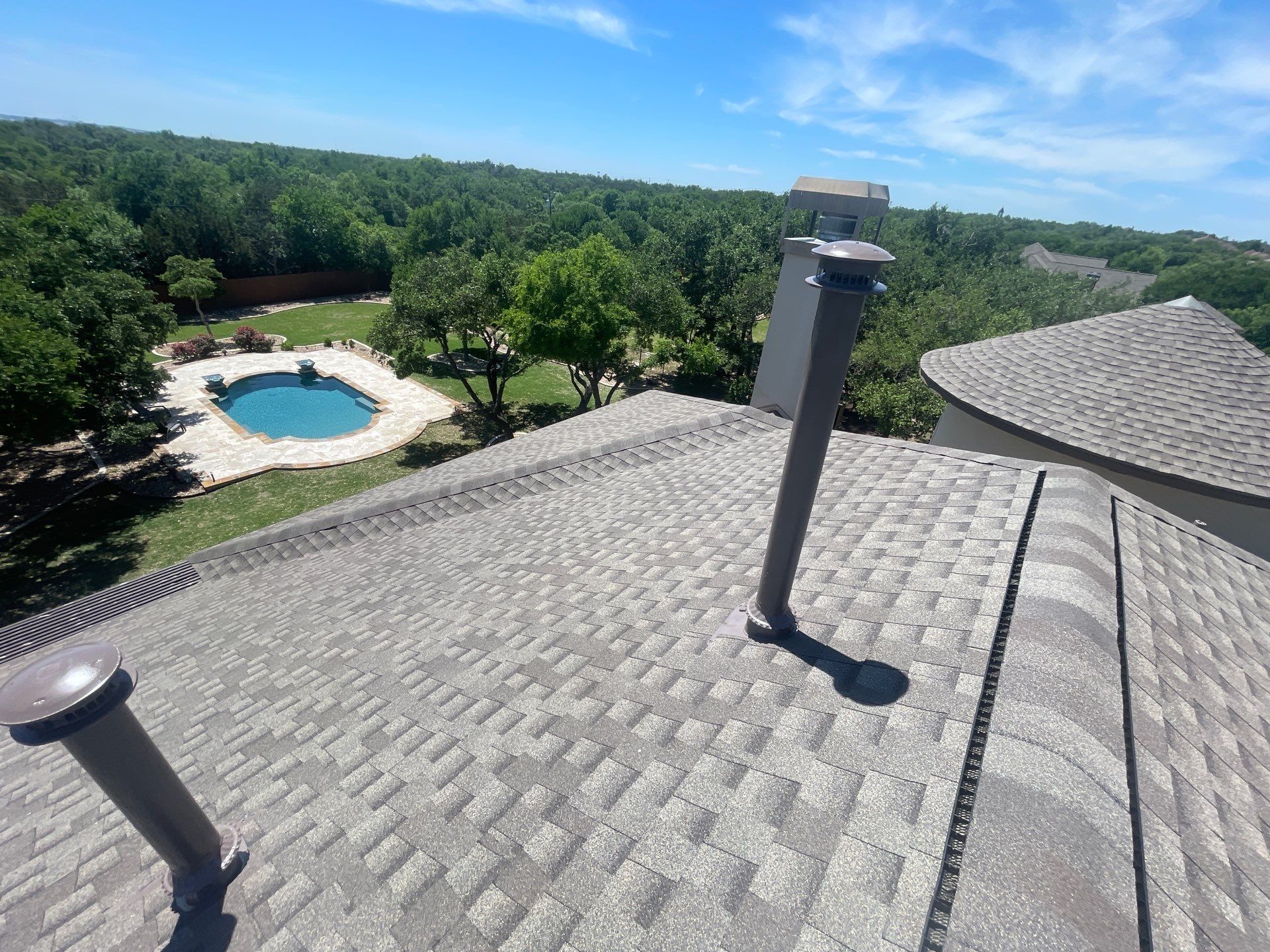 Residential Roof Replacement using GAF - HDZ - Weathered Wood by Action Exteriors Austin