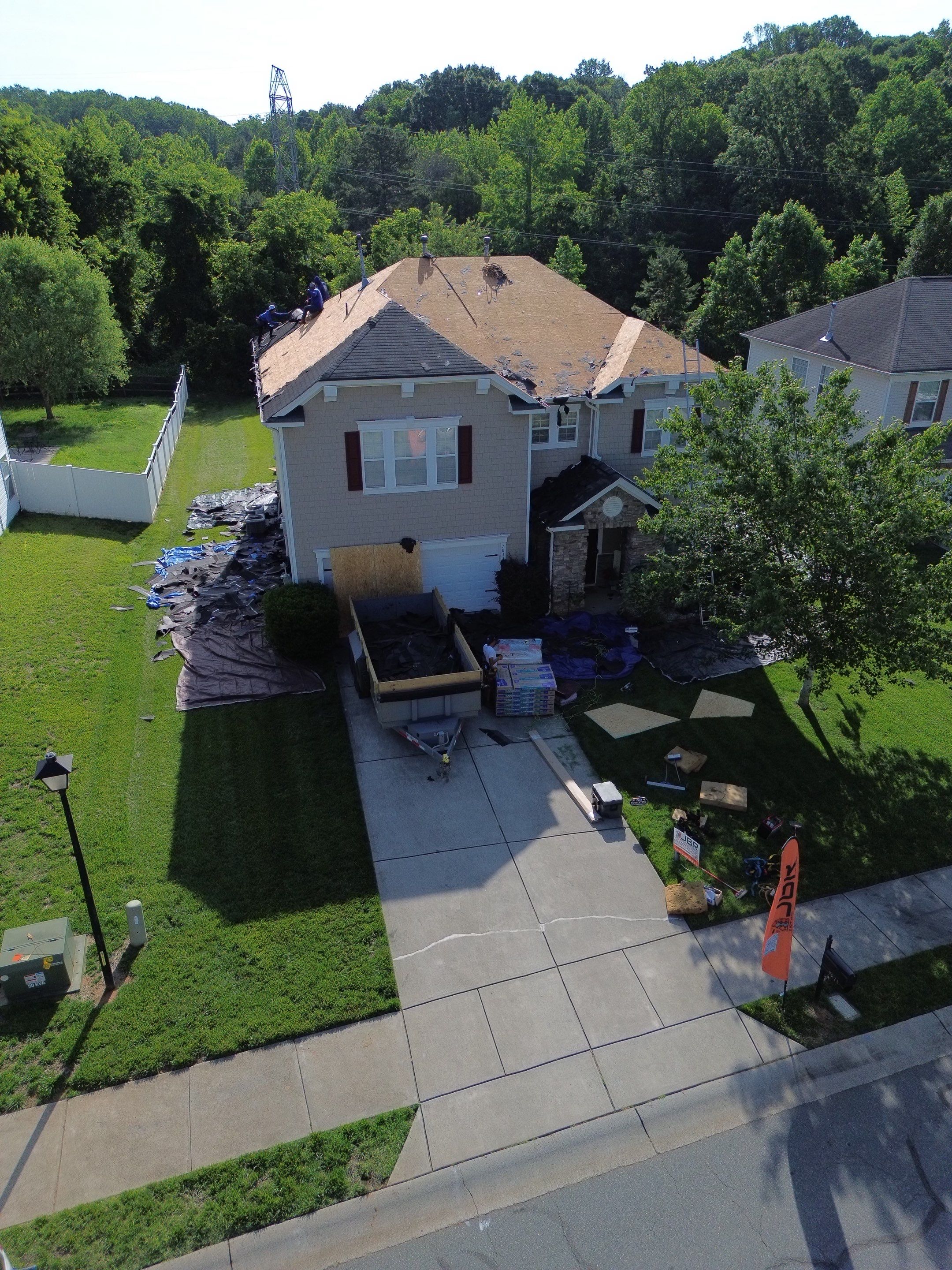 Roof replacement by hail and wind damage by Just Brilliant Restoration JBR