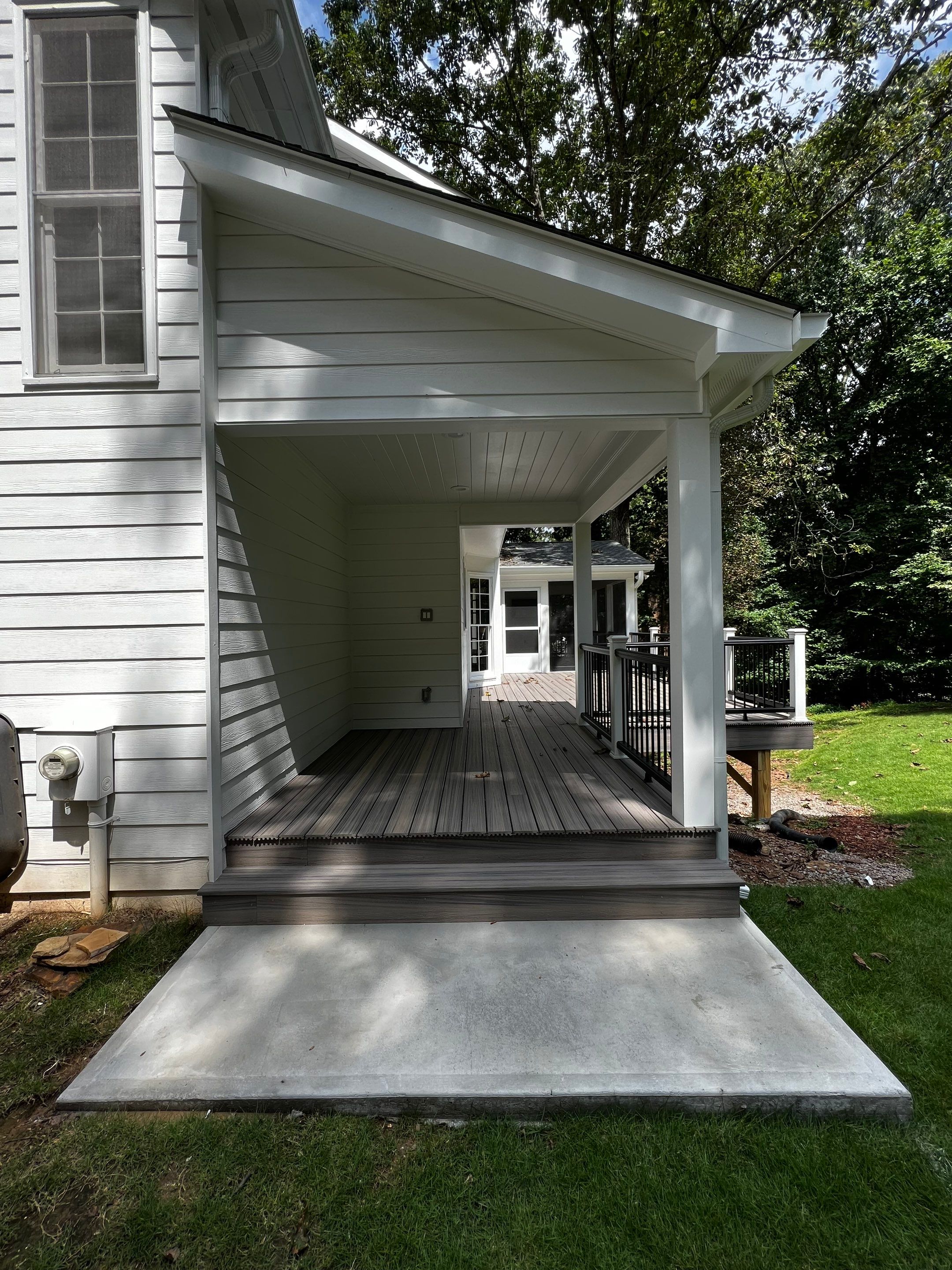 Elevated Composite Deck and Screened Porch Construction in Duluth by Swift Home Renovations 