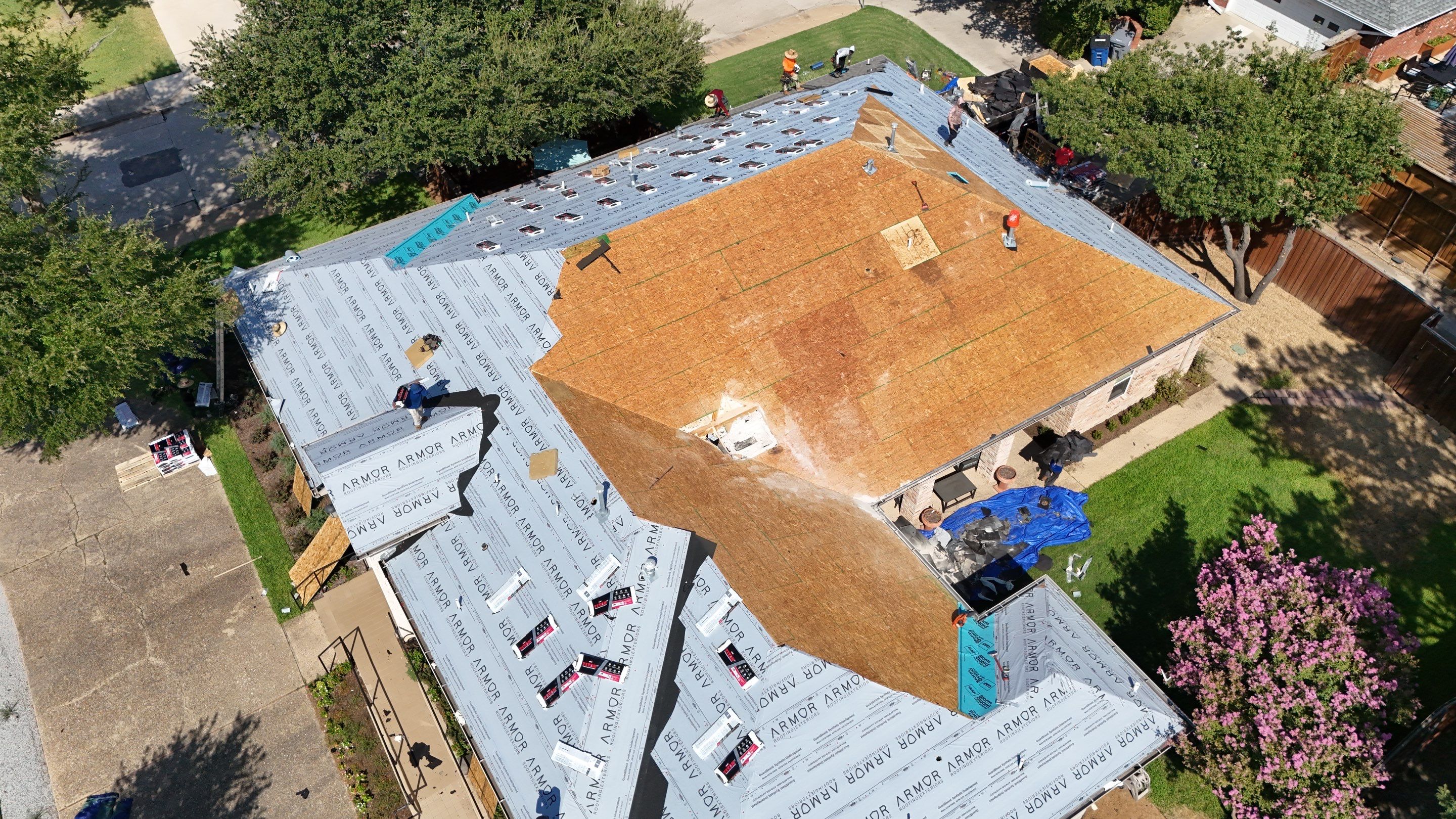 Full Roof Replacement in Dallas Featuring Tamko Titan Weathered Wood Shingles by Armor Roofing | Exteriors