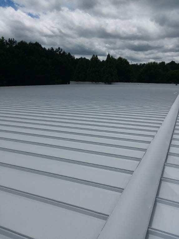 122,220 SQ Ft Standing Seam Metal Roof Restoration in Buford by Southern Roof Solutions