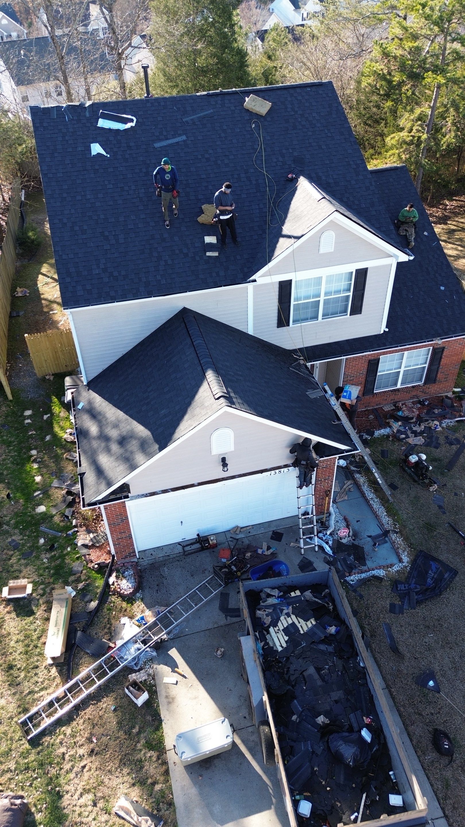 Roof replacement by hail and wind damage by Just Brilliant Restoration JBR