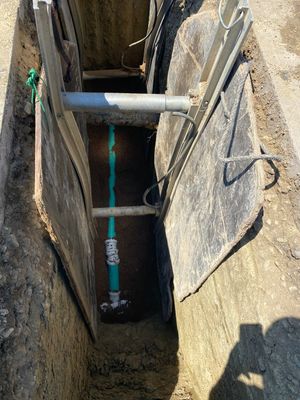 Tap in new city sewer line