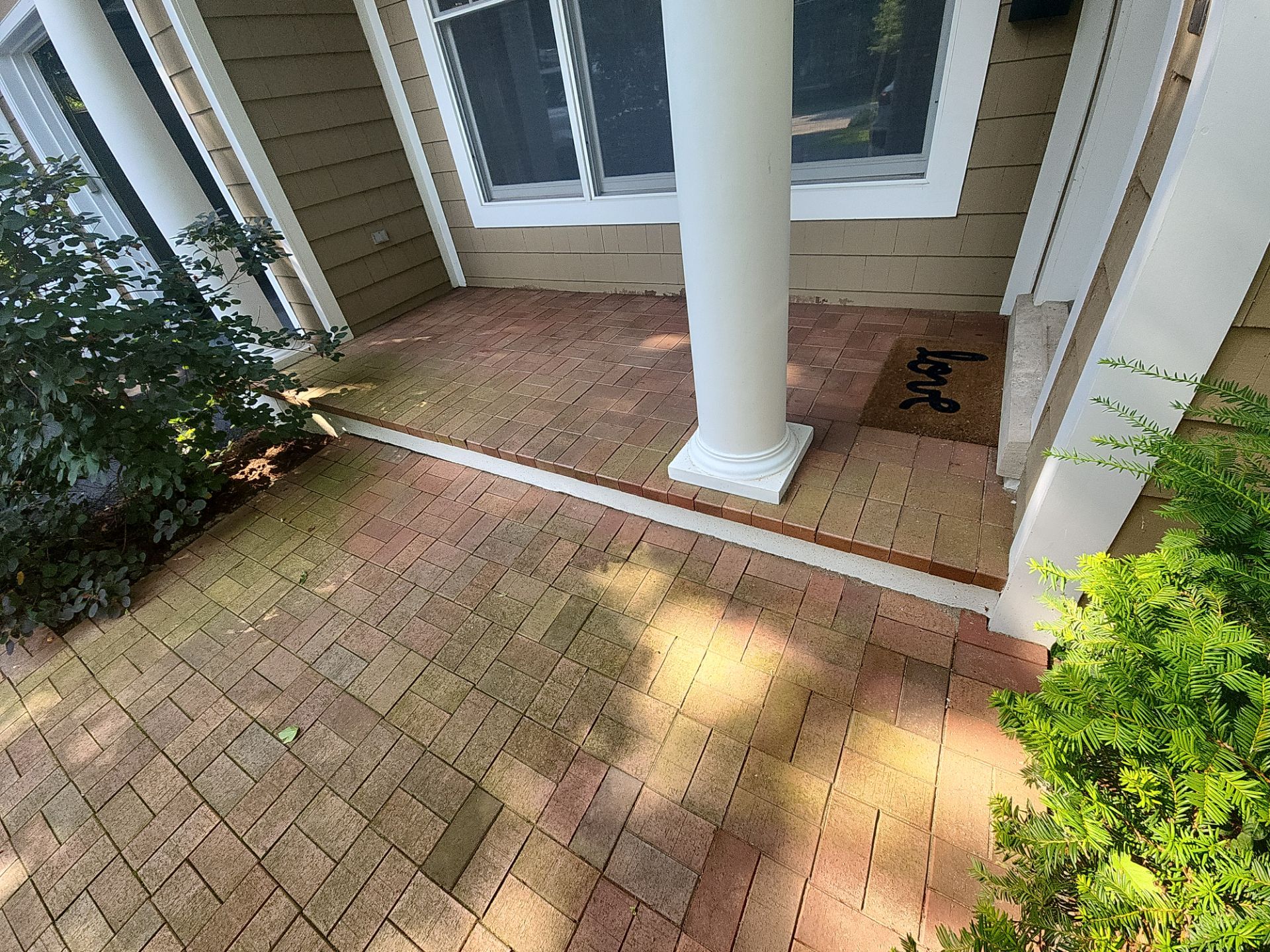 Highland Park brick cleaning by Northern Power Washing LLC.