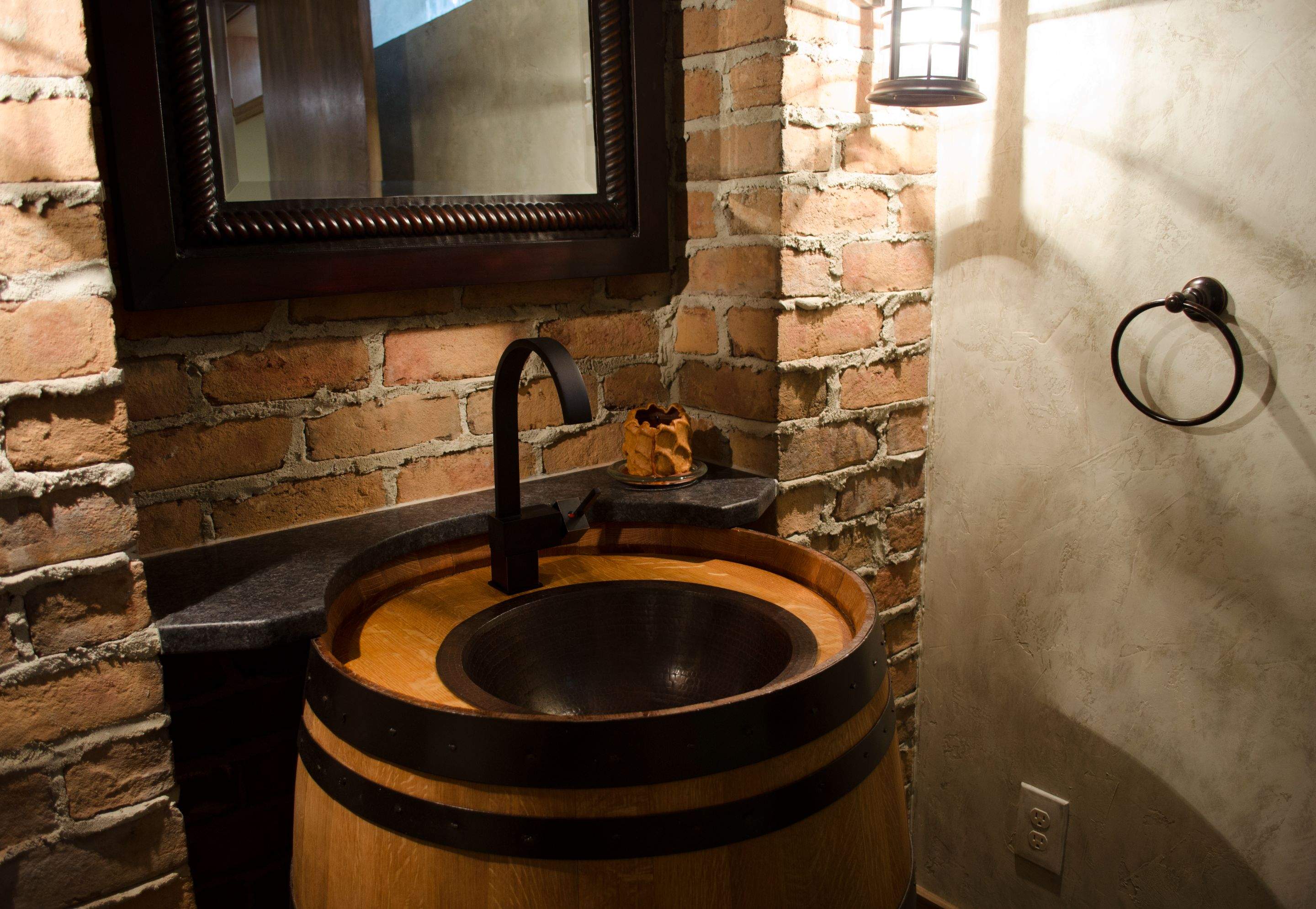 Wine Cellar Bathroom by Zengel Group
