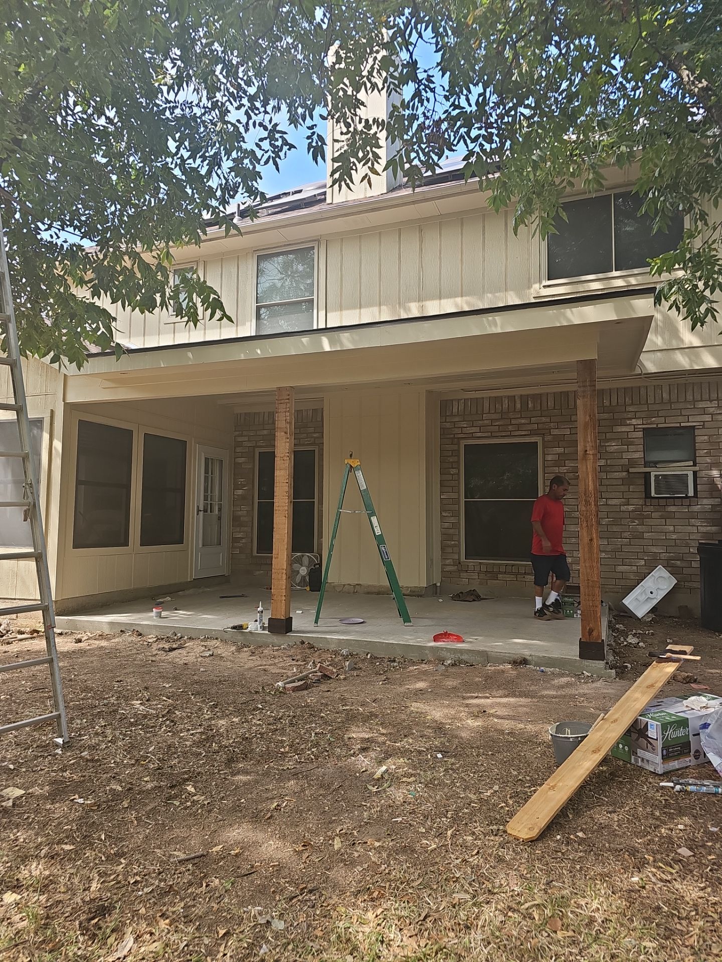 Beautiful New Covered Patio by DeZign Roofing & Exteriors