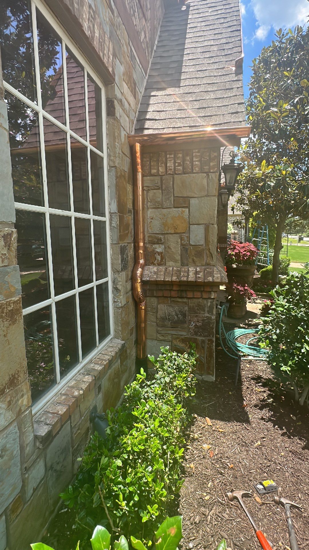 Beautiful Estate Remodel - Roof, Copper Gutters, Exterior Stain, Siding Replacement by First United Roofing & Construction