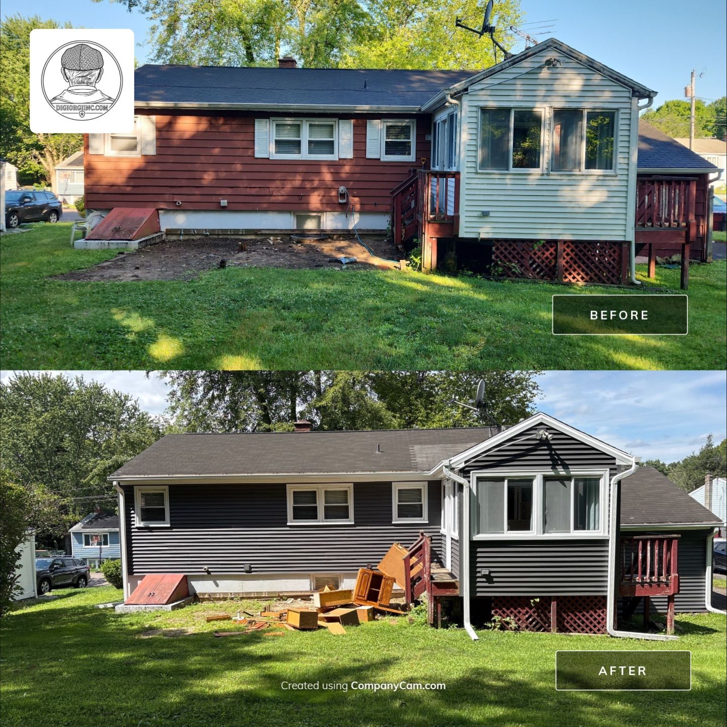 Siding Refreshment Using Cert. Monogram D/4 x 12'6'' Clapboard, Smoky Gray by DiGiorgi Roofing and Siding Inc