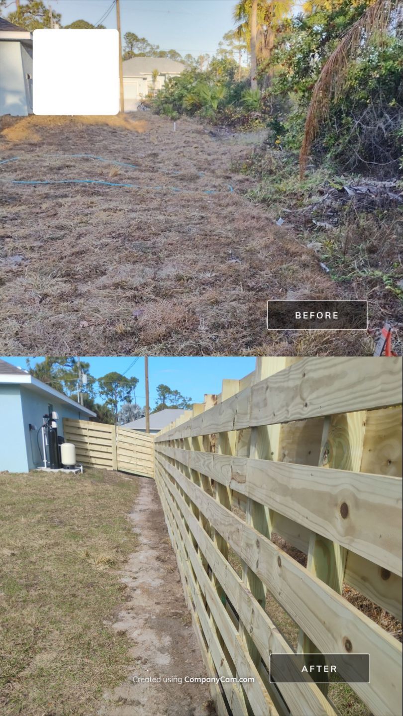 Horizontal Wood Shadowbox in North Port by True Fence LLC