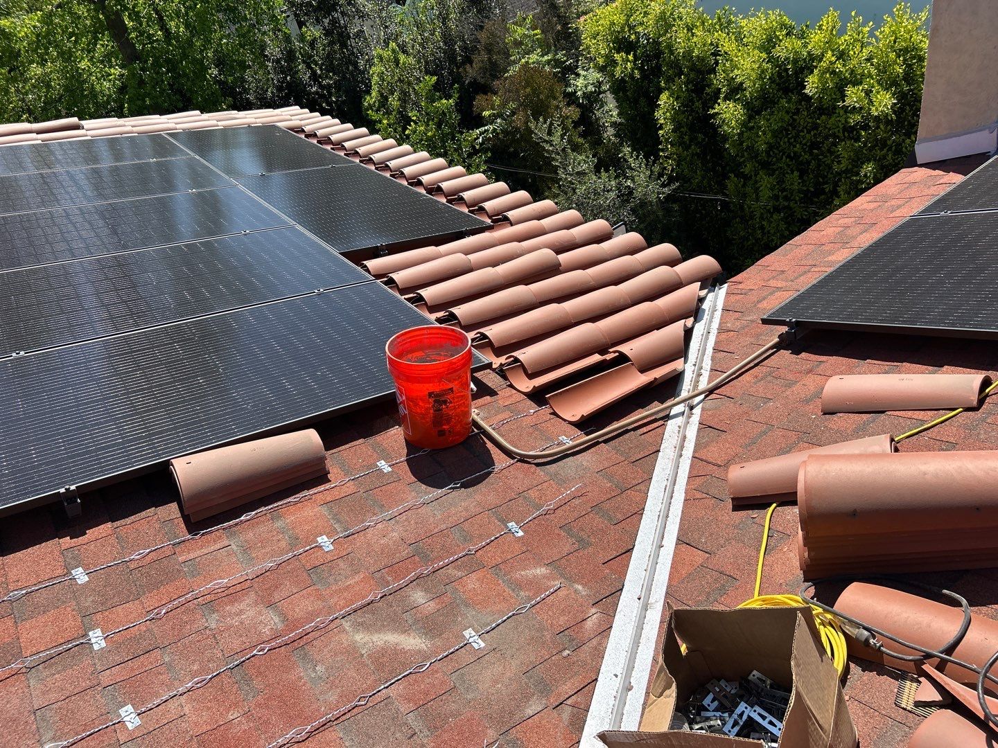 Spanish-Style Roof Replacement with Integrated Solar in Altadena by Reliable Roofing San Diego Inc.