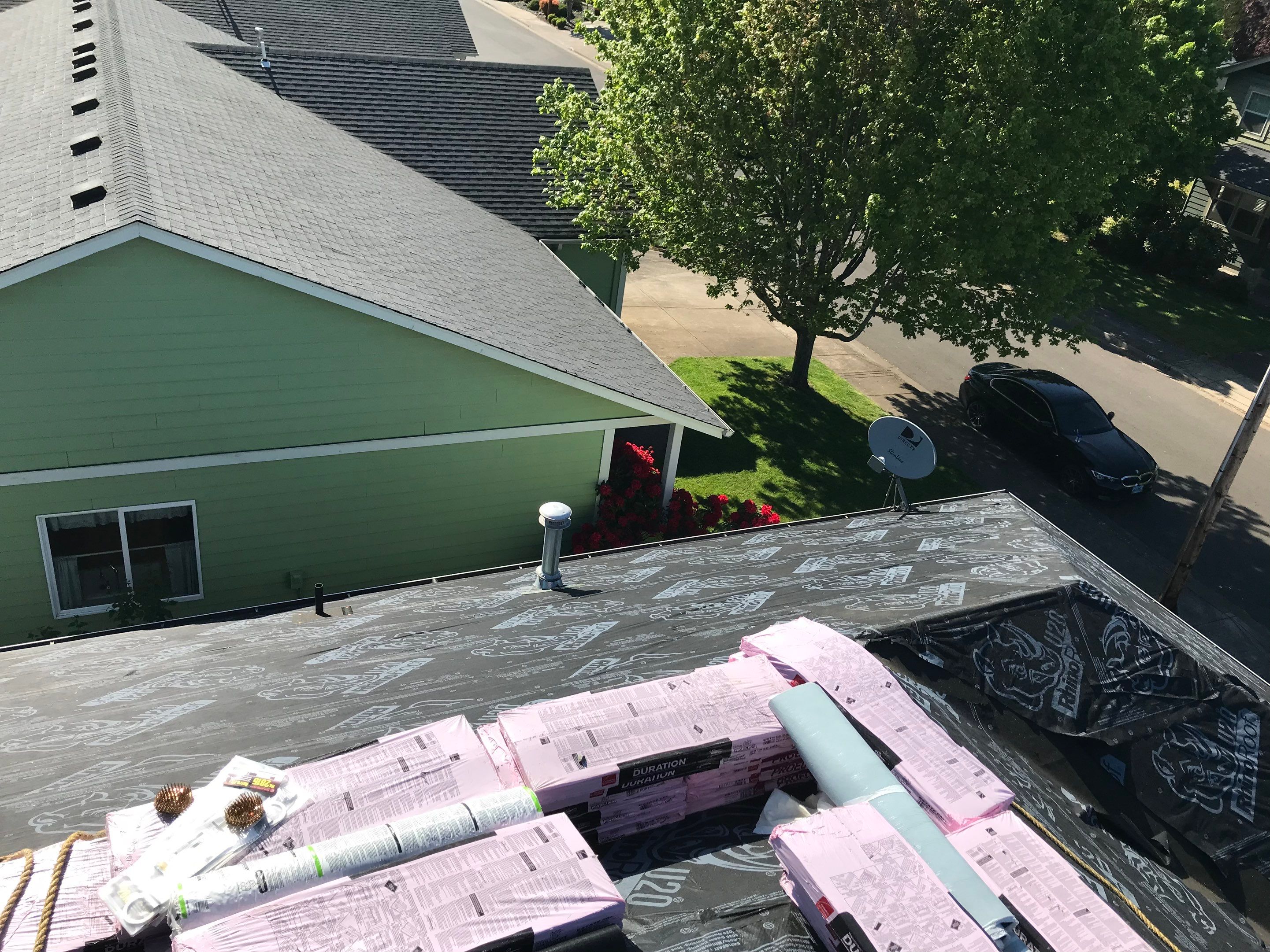 Residential Roofing Installation using Owens Corning Duration Shingles in Estate Gray. by BEST Roofing & Waterproofing