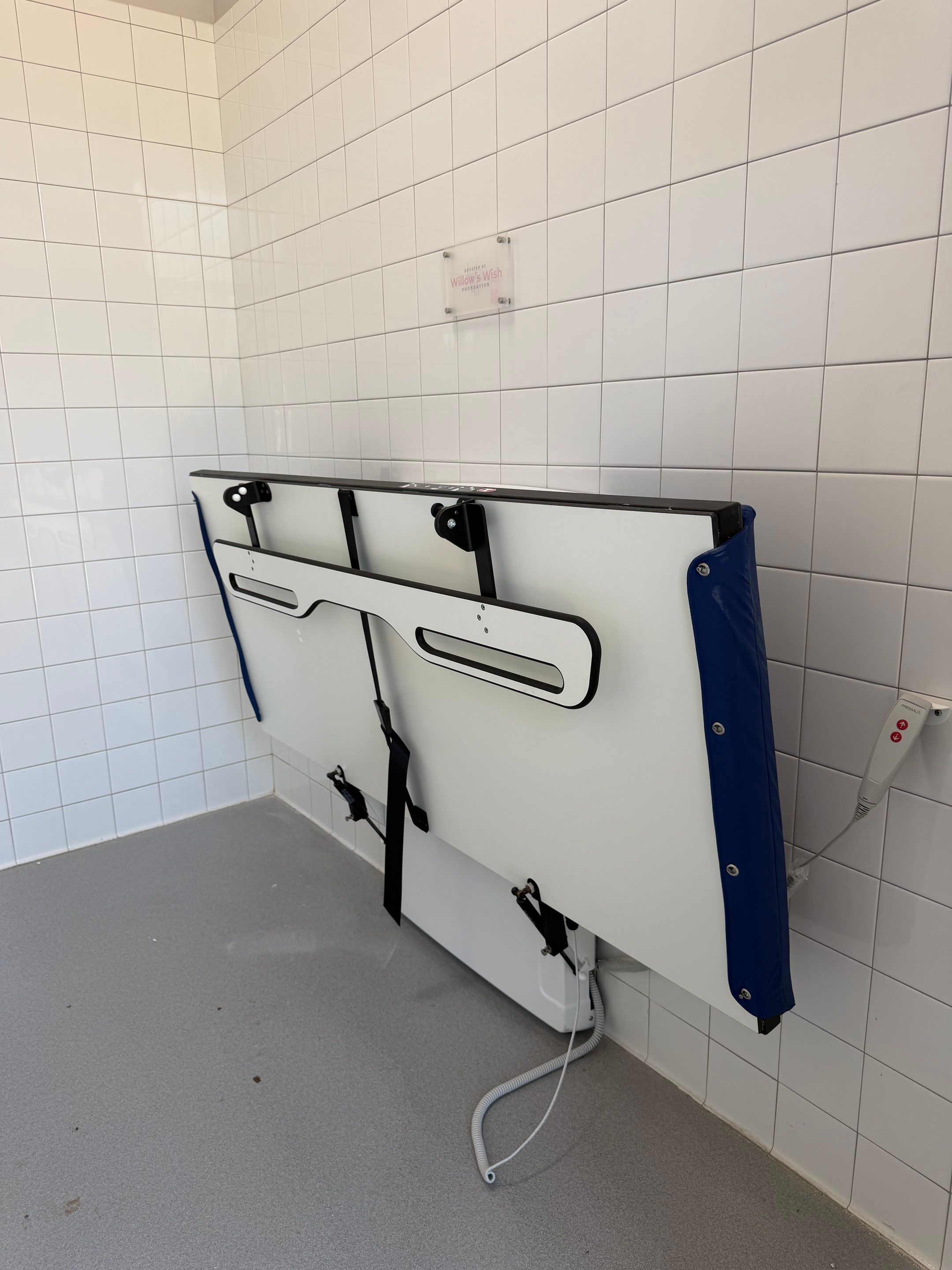 Inclusive Changing Station Installation at Webb Field in Concord by Willow's Wish Foundation