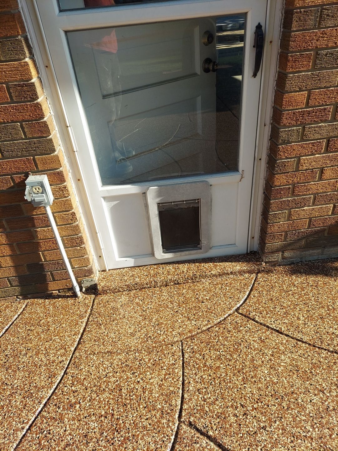 Patio with Stone Removal (Chestnut) - Struthers, OH by Alexander Concrete Coatings