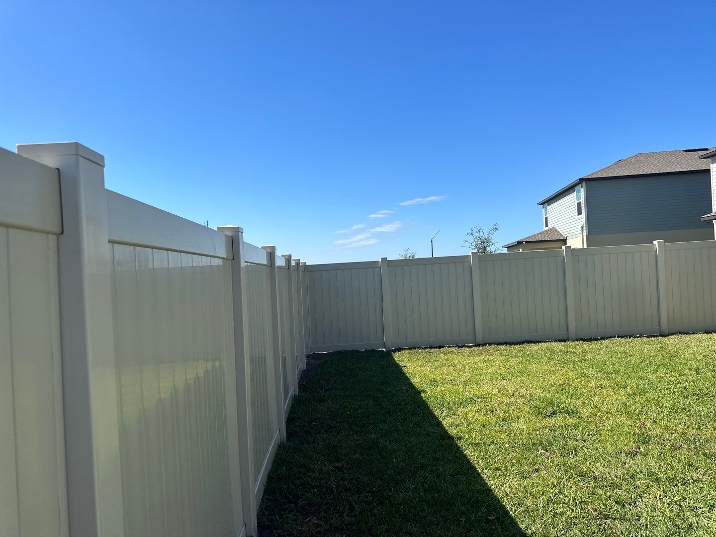 Vinyl Fence Installation using 6ft Tan Vinyl Privacy Fence by Asap fence and gates, LLC