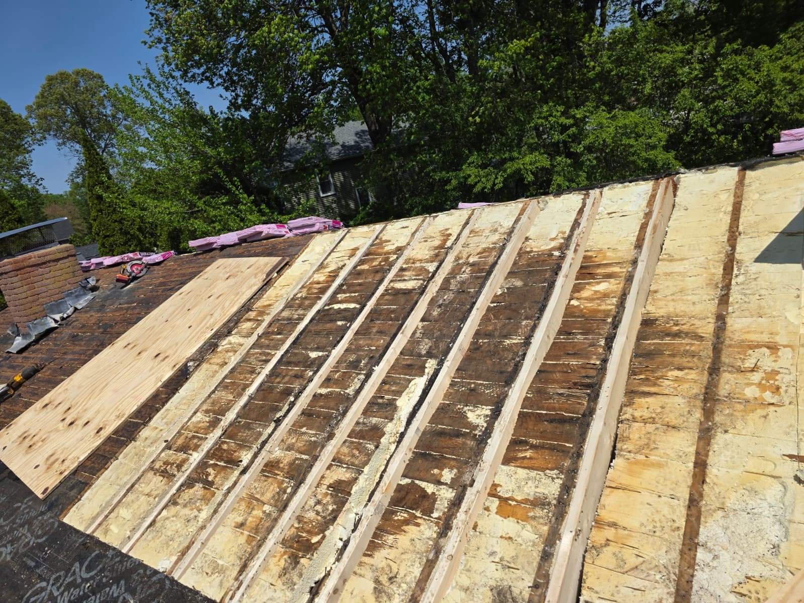 Solar Removal, Rafter Rebuild & Partial Roof Replacement in Natick, MA – Owens Corning Duration, Onyx Black by JOHNNYS PRO