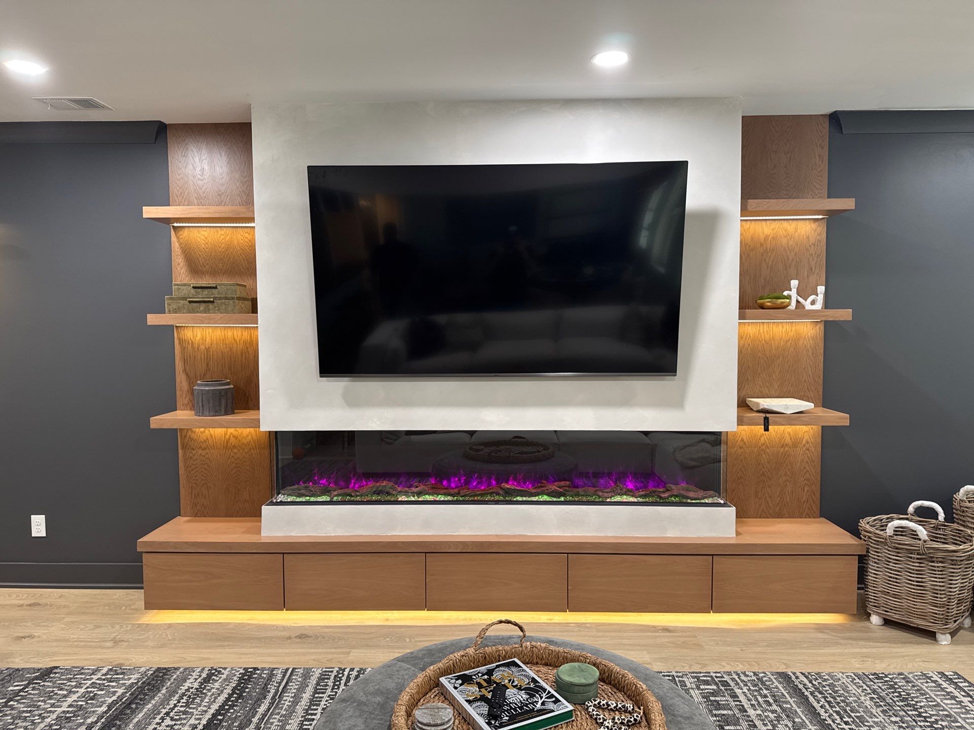 Modern Marietta Interior Renovation with Custom Built-ins and Wine Cellar by Swift Home Renovations