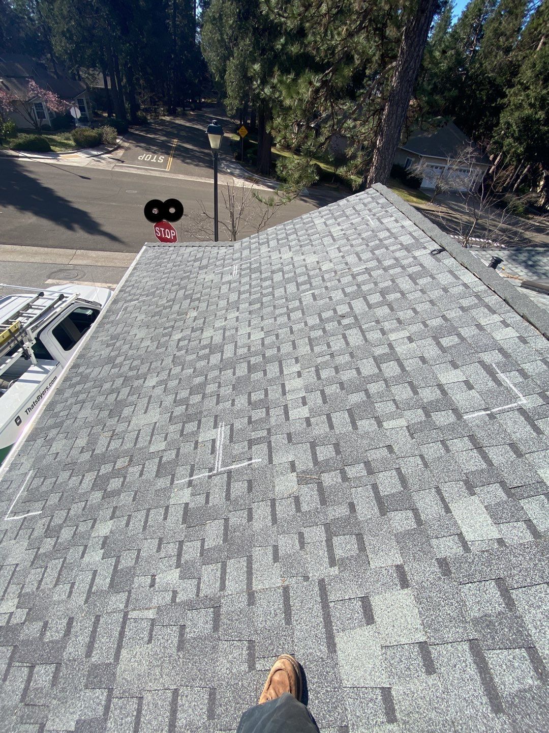 Attic Insulation, Roofing, and Solar for this in-town home by Byers Enterprises 
