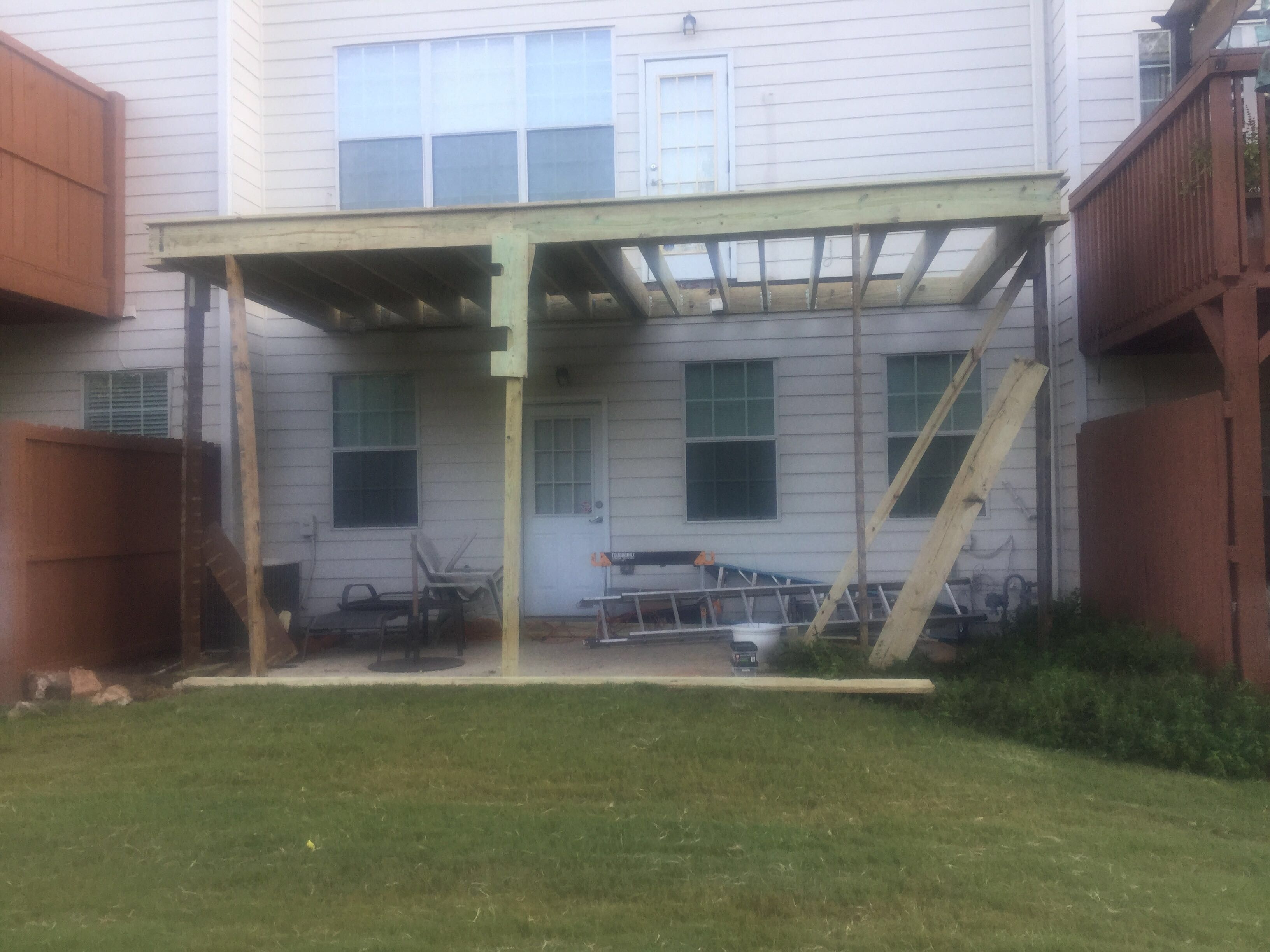 Elevated Pressure-Treated Wood Deck Replacement for Atlanta Townhome by Swift Home Renovations