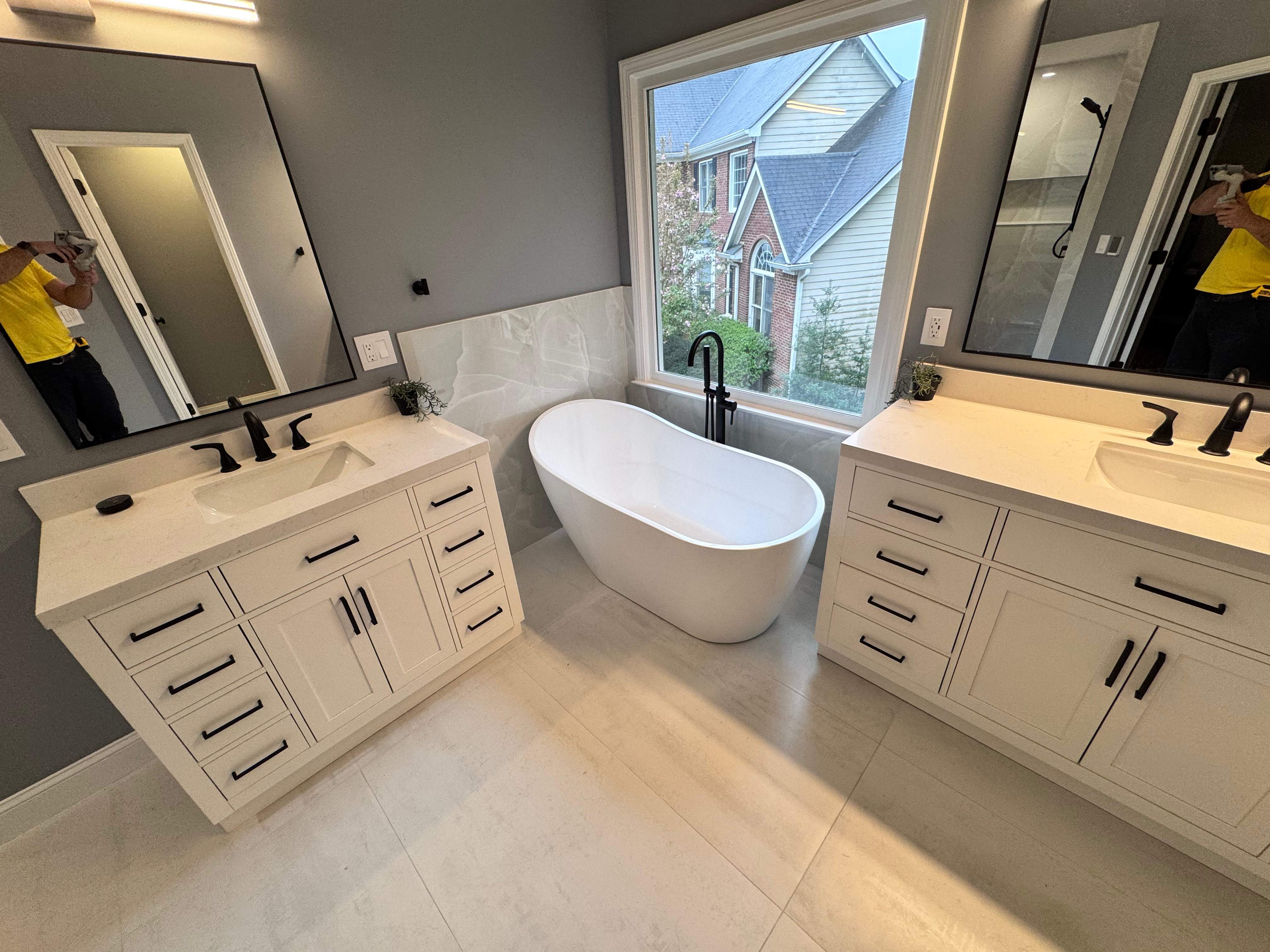 Master bathroom renovation by Prudencio