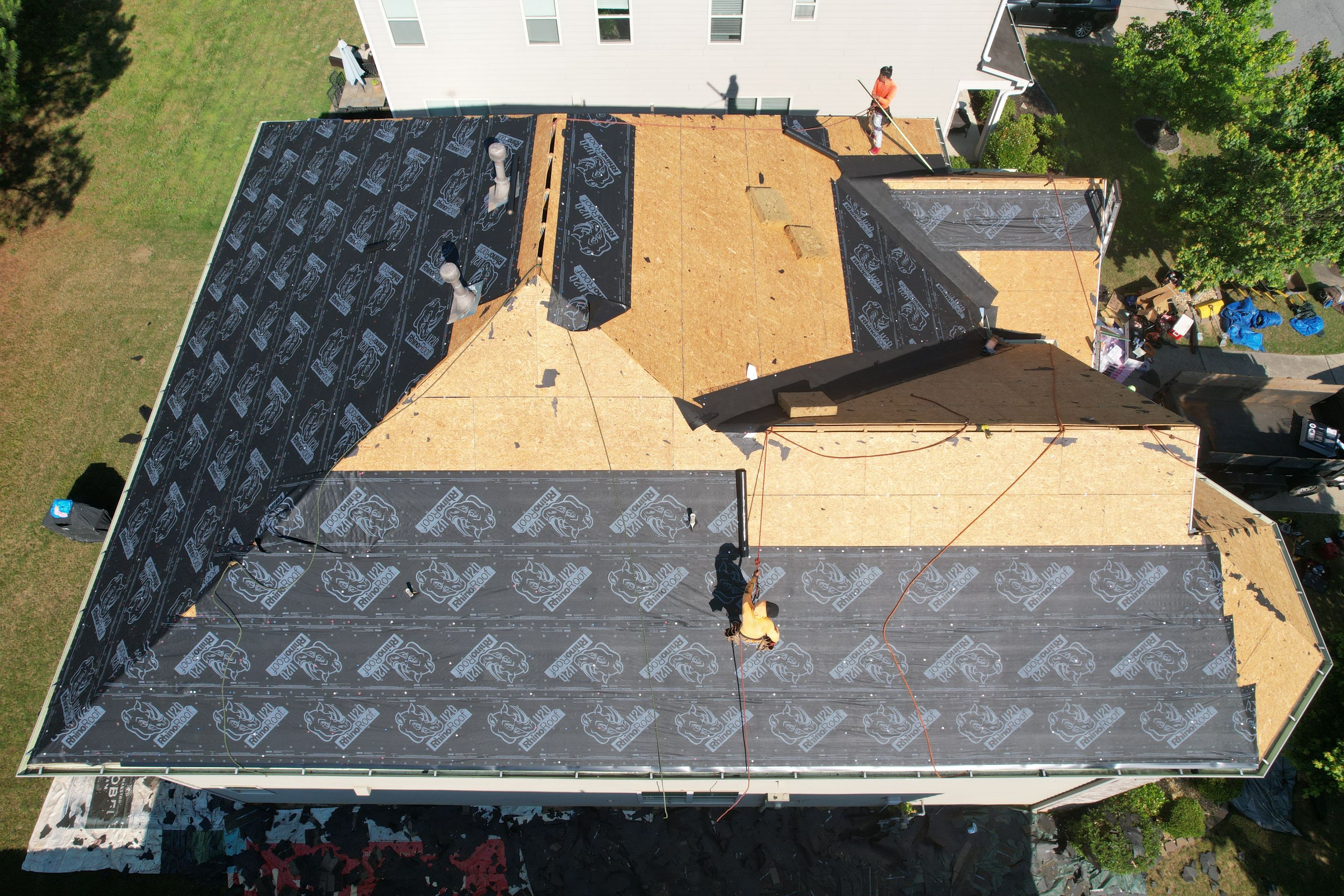 Residential Roof Replacement using Owens Corning TruDef Driftwood by Inspector Roofing and Restoration