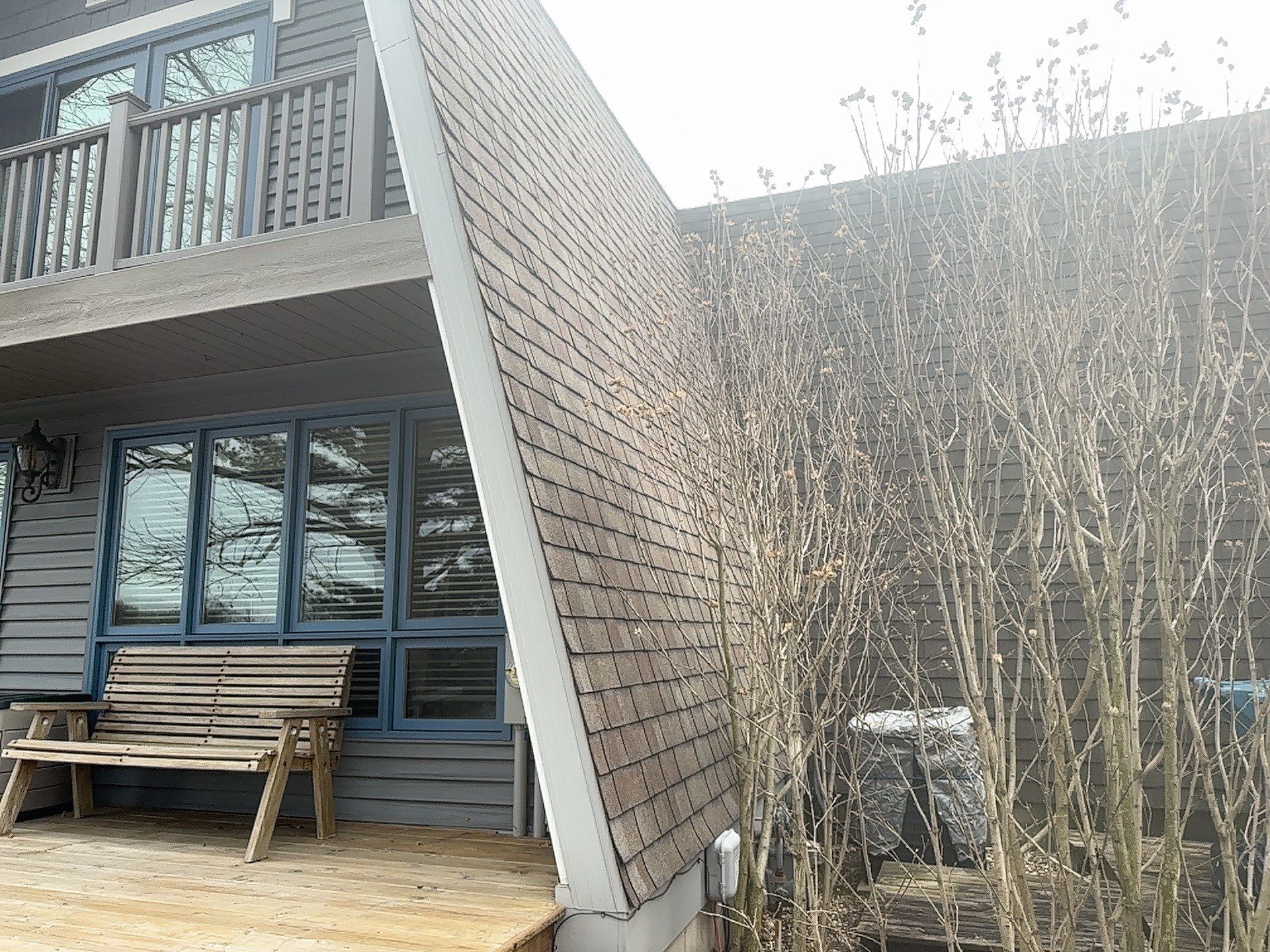 Metal Slate Shingle Roof in Sturgis, Michigan – “Darth Vader Helmet” Home by 4Ever Metal Roofing